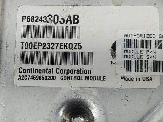 2018 Dodge Ram 1500 PCM Engine Control Computer ECU ECM PCU OEM P/N:P68243303AB Fits Fits 2016 2017 2019 2020 OEM Used Auto Parts