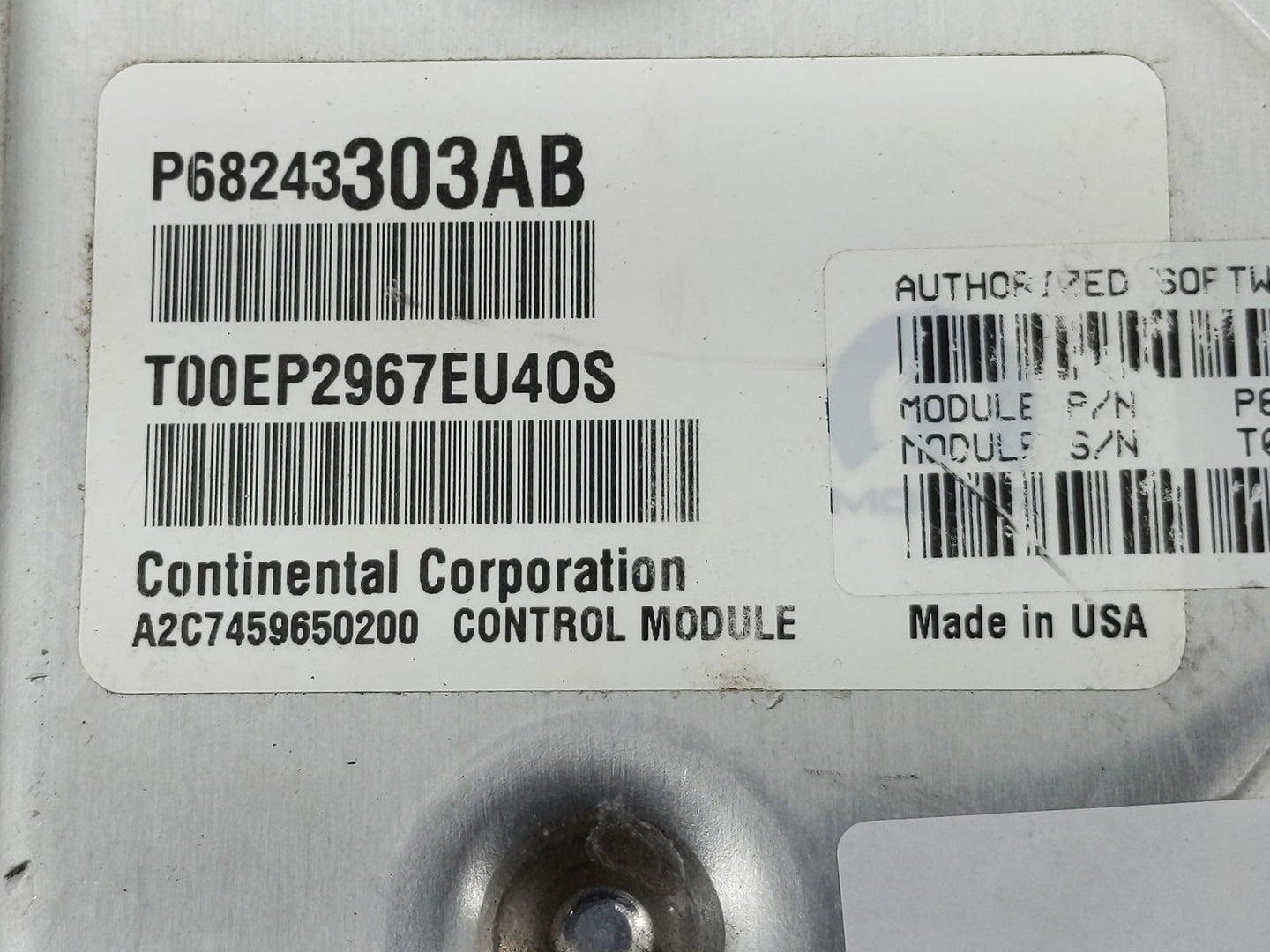 2018 Dodge Ram 1500 PCM Engine Control Computer ECU ECM PCU OEM P/N:P68243303AB Fits Fits 2016 2017 2019 2020 OEM Used Auto 