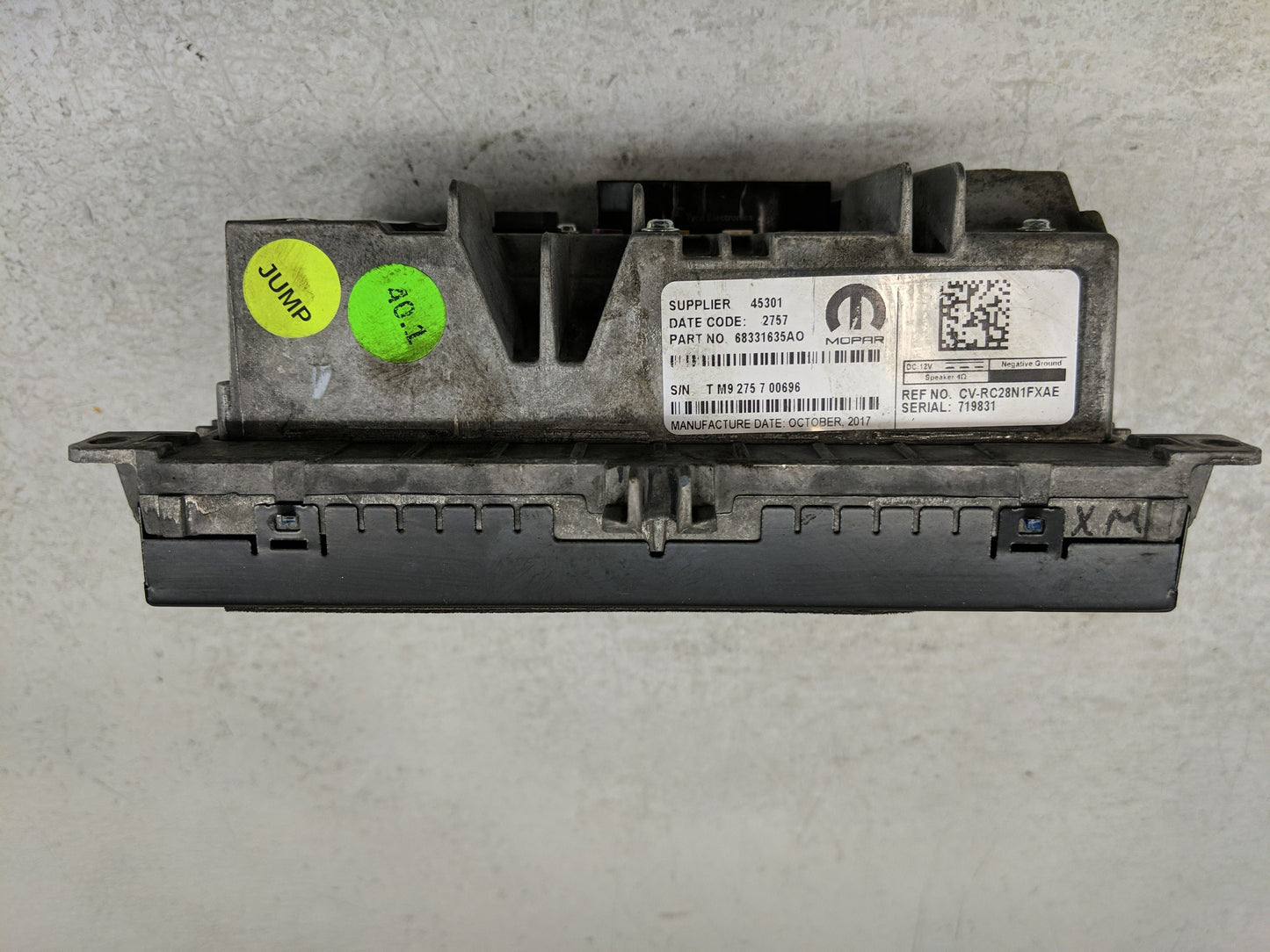 2018 Dodge Ram 1500 Radio AM FM Cd Player Receiver Replacement Fits Fits 2019 2020 OEM Used Auto Parts - Oemusedautoparts1.c