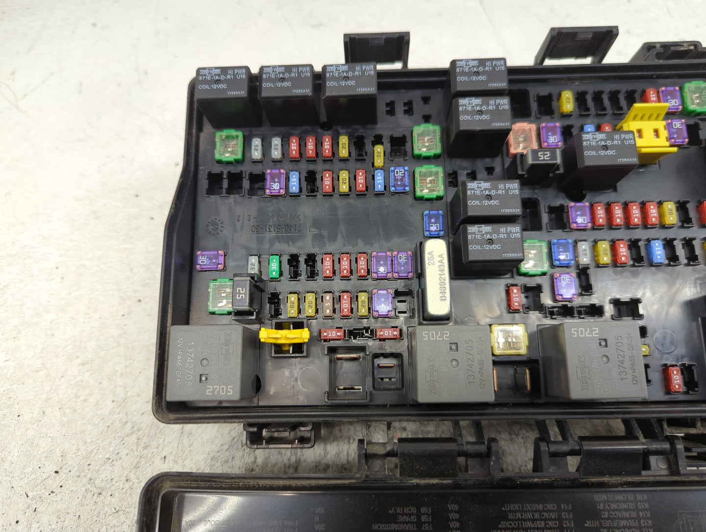 Dodge Ram 1500 Fusebox Fuse Box Relay Module Tipm P68322371ab - Oemusedautoparts1.com