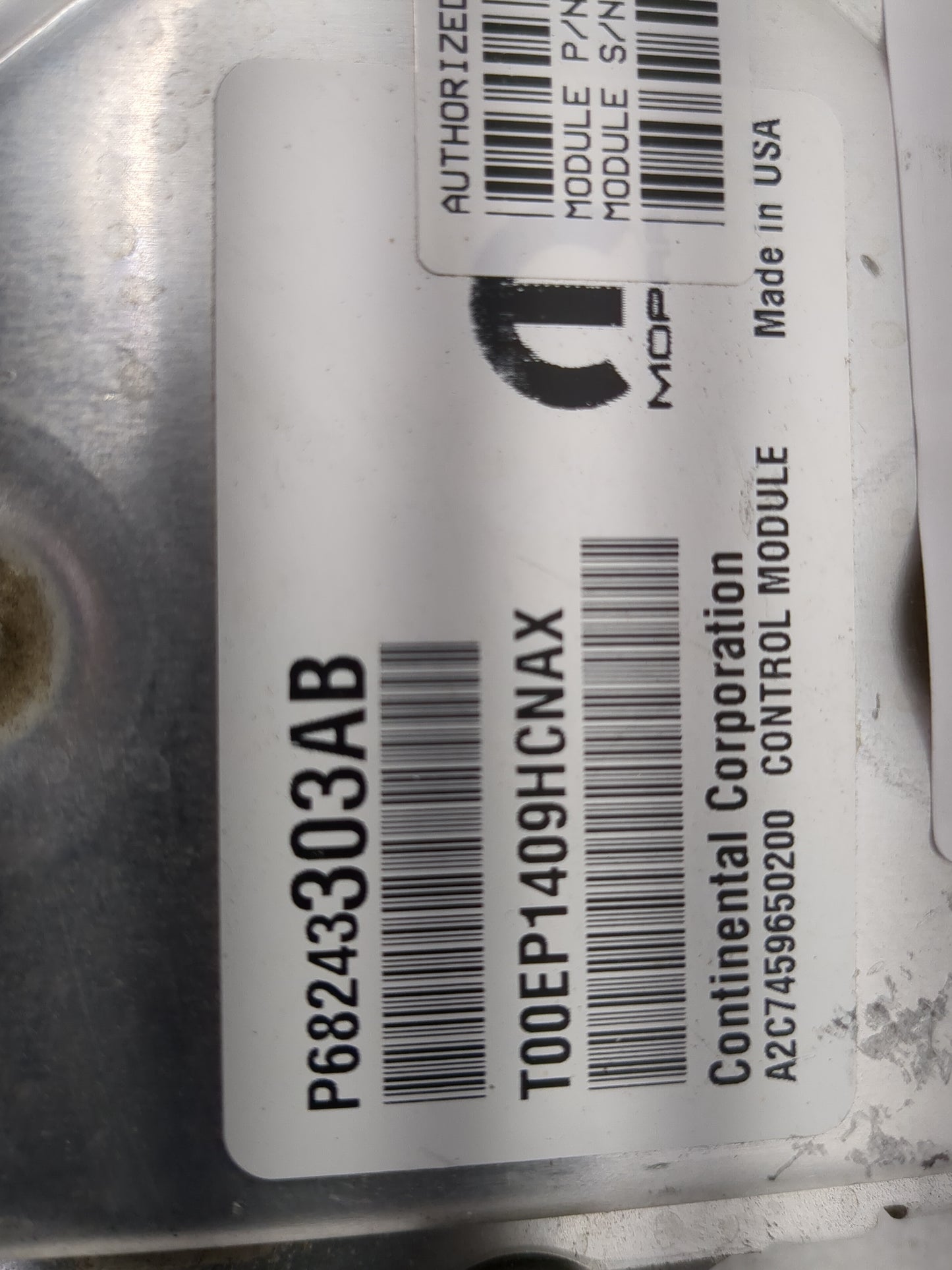 2018 Dodge Ram 1500 PCM Engine Control Computer ECU ECM PCU OEM P/N:P68243303AB Fits Fits 2016 2017 2019 2020 OEM Used Auto 