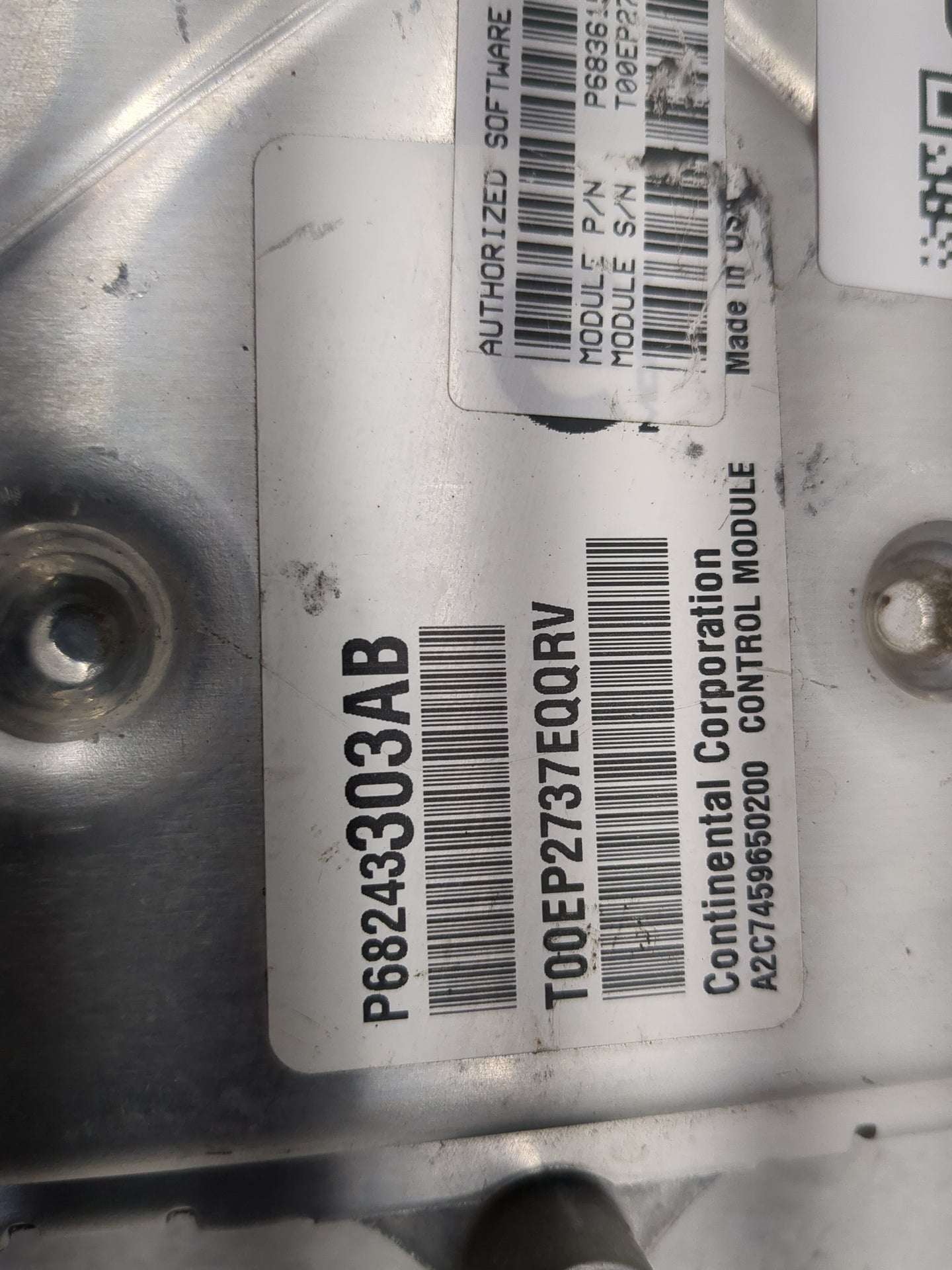 2018 Dodge Ram 1500 PCM Engine Control Computer ECU ECM PCU OEM P/N:P68243303AB T00EP2737EQQRV Fits Fits 2016 2017 2019 2020