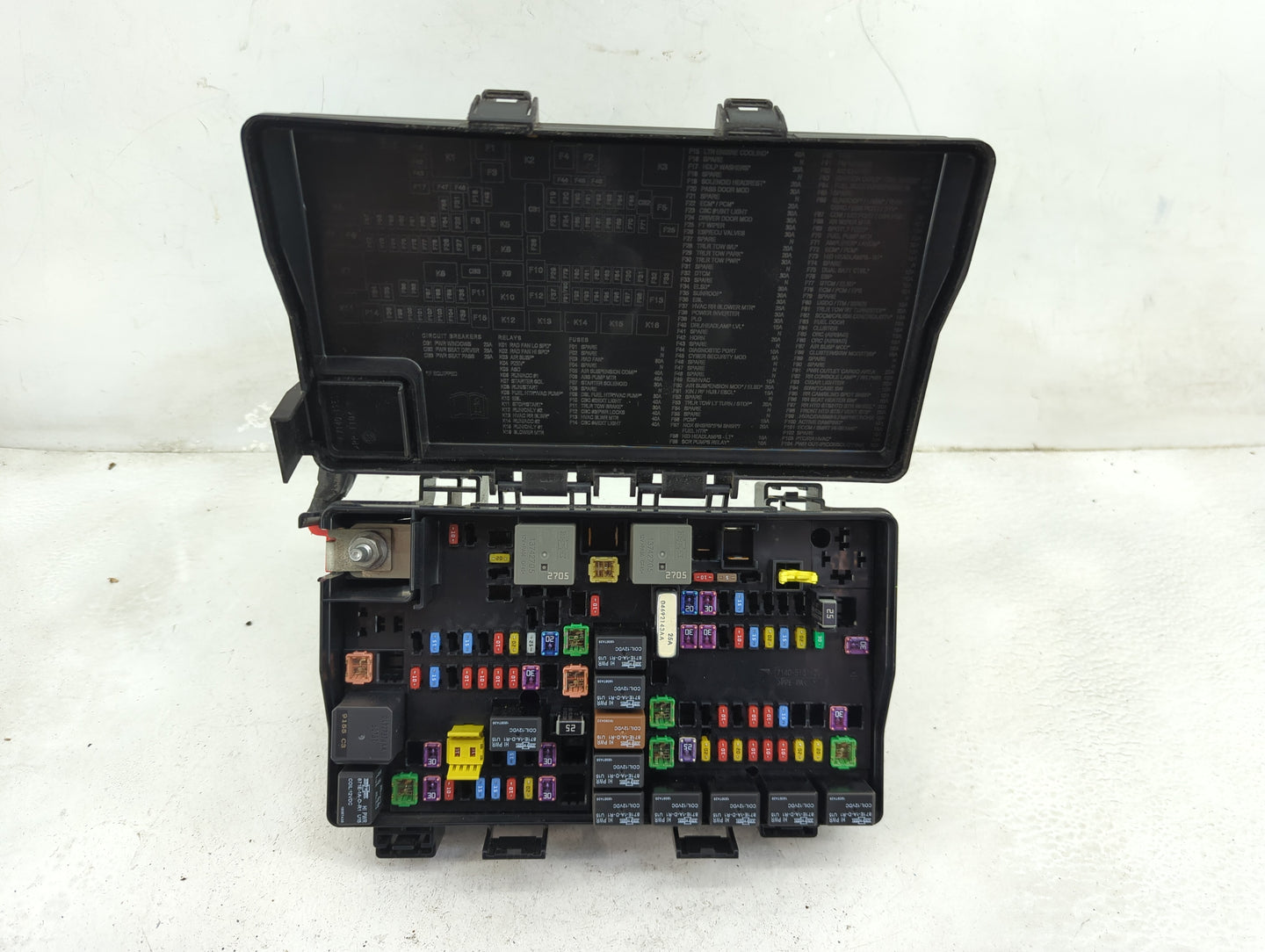 2018 Dodge Ram 1500 Fusebox Fuse Box Panel Relay Module P/N:PP-T10 7140-1980-30 Fits OEM Used Auto Parts - Oemusedautoparts1