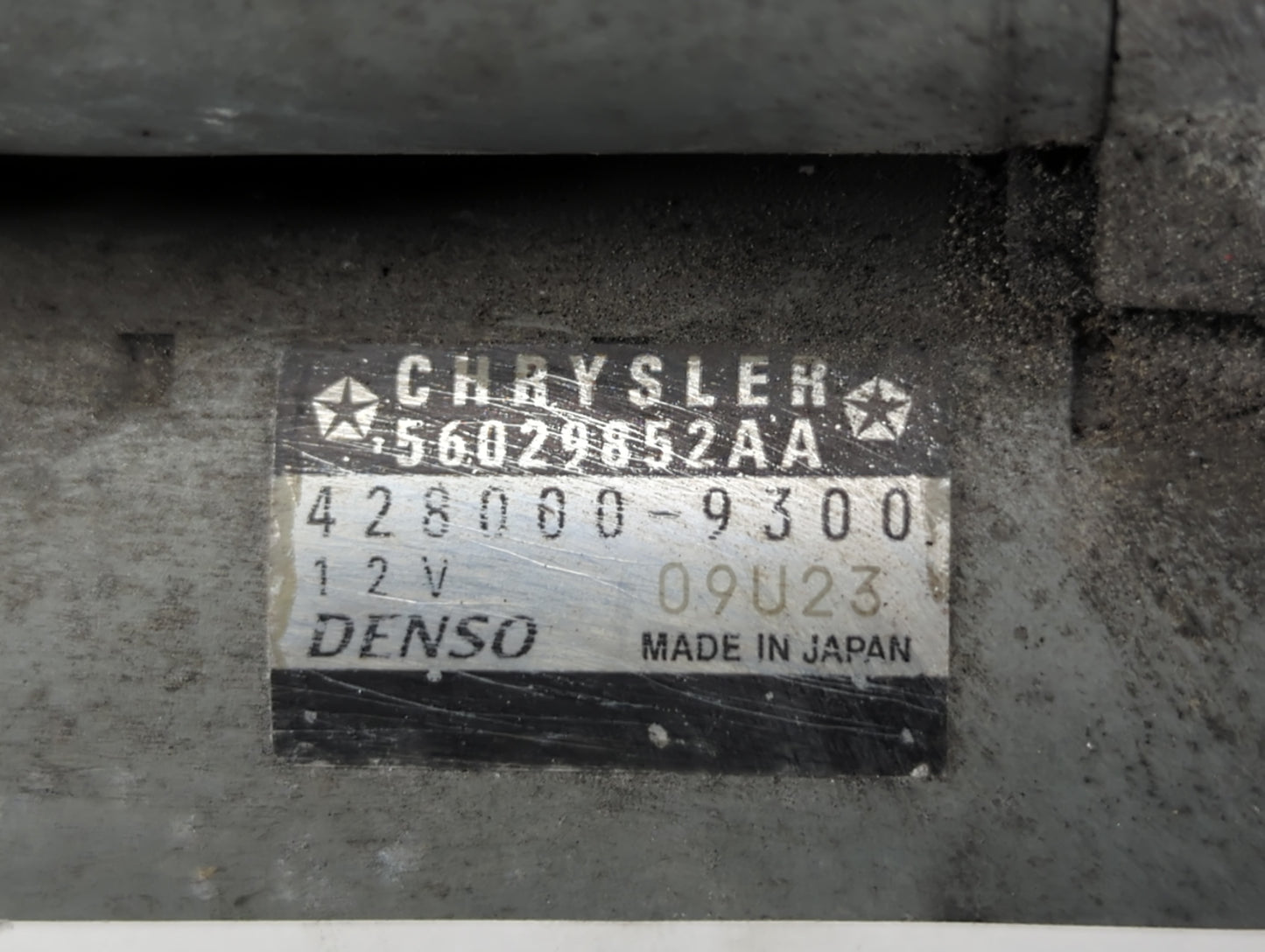 2018 Dodge Ram 1500 Car Starter Motor Solenoid OEM P/N:428000-9300 56029852AA Fits OEM Used Auto Parts - Oemusedautoparts1.c