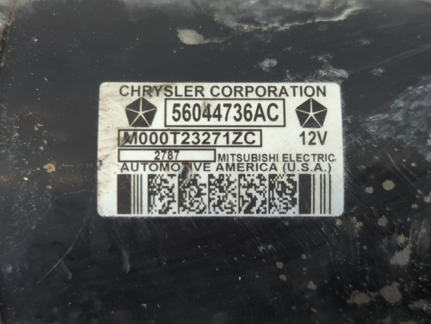 2018 Dodge Ram 1500 Car Starter Motor Solenoid OEM P/N:56044736AC Fits OEM Used Auto Parts - Oemusedautoparts1.com