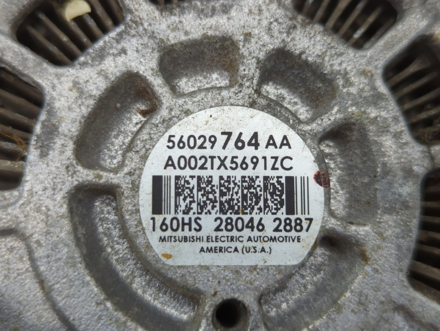 2018 Dodge Ram 1500 Alternator Replacement Generator Charging Assembly Engine OEM P/N:A002TX5691ZC 56029764AA Fits OEM Used 