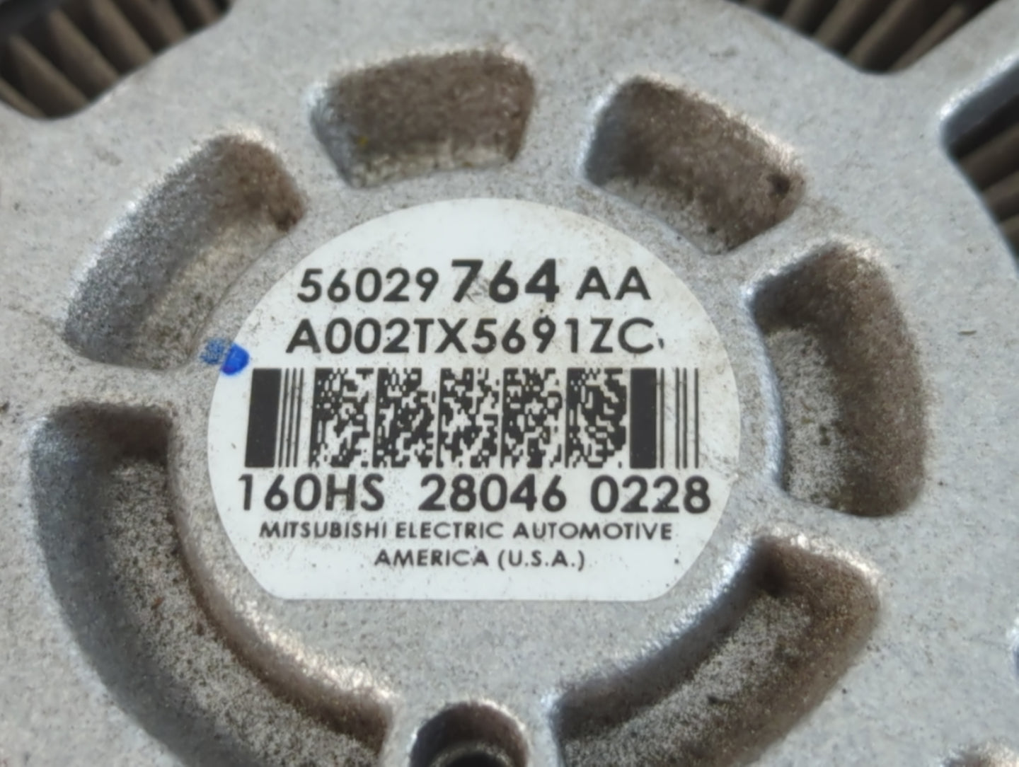2018 Dodge Ram 1500 Alternator Replacement Generator Charging Assembly Engine OEM P/N:56029764AA Fits OEM Used Auto Parts - 
