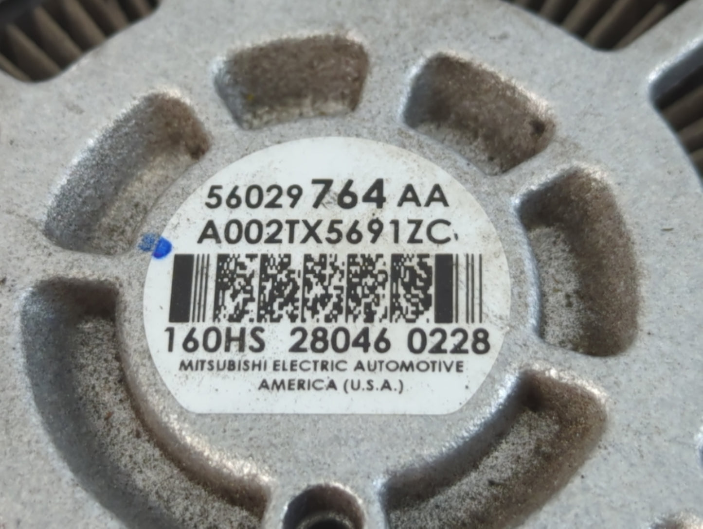 2018 Dodge Ram 1500 Alternator Replacement Generator Charging Assembly Engine OEM P/N:56029764AA Fits OEM Used Auto Parts - 