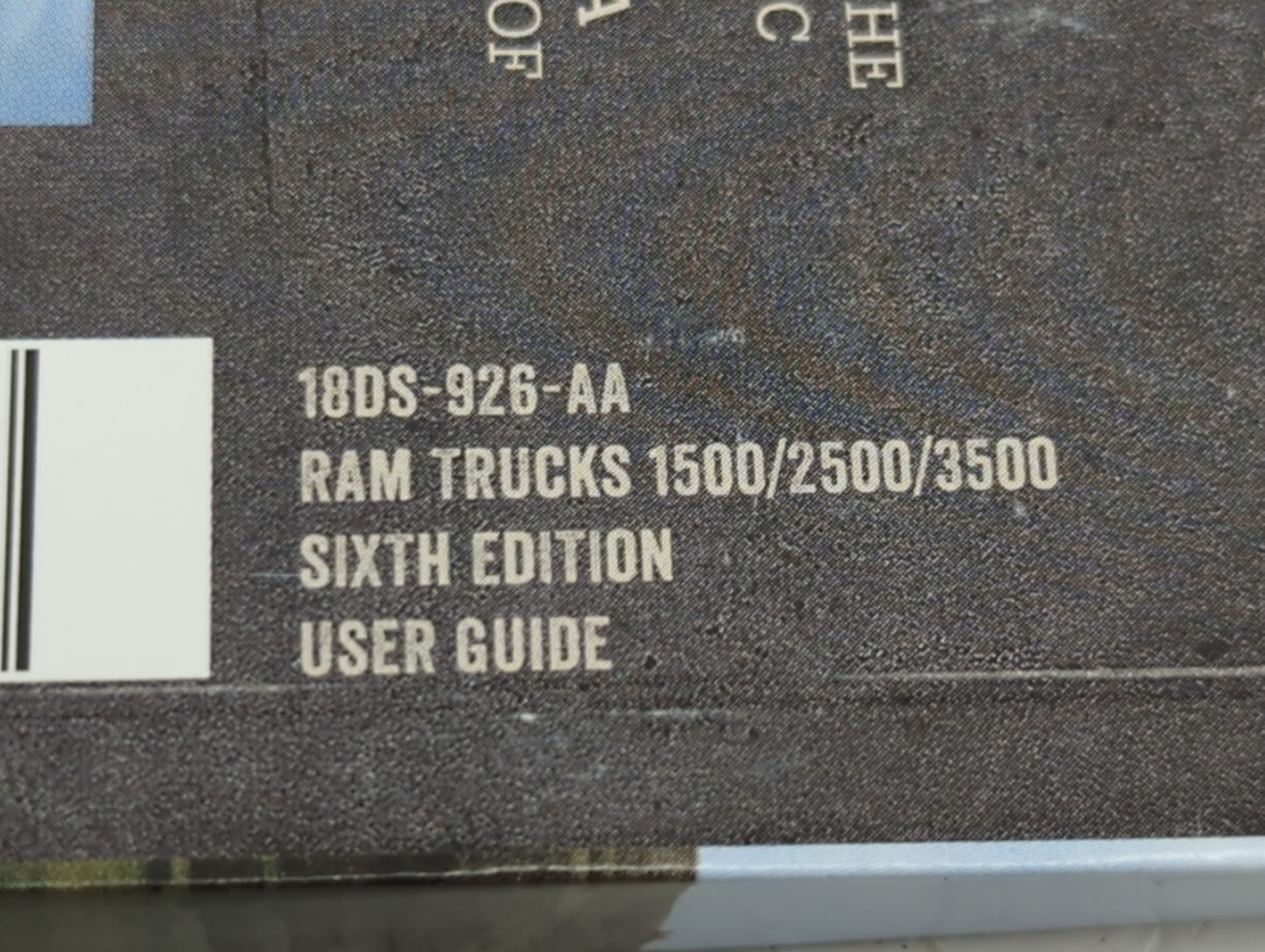 2018 Dodge Ram 2500 Owners Manual Book Guide P/N:18DS-926-AA OEM Used Auto Parts - Oemusedautoparts1.com