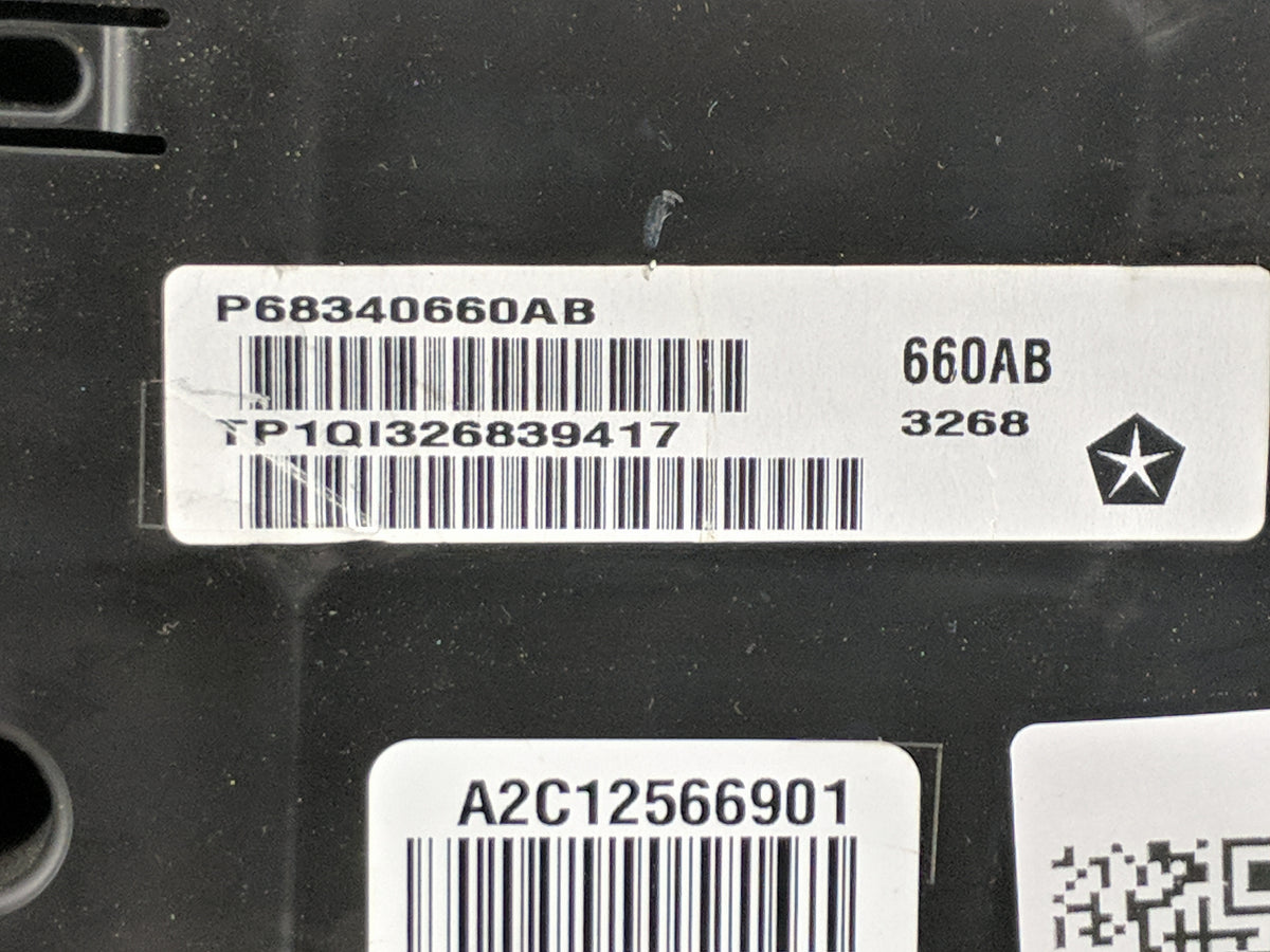 2018 Dodge Ram 3500 Instrument Cluster Speedometer Gauges P/N:P68340660AB A2C12566901 Miles: Fits OEM Used Auto Parts - Oemu
