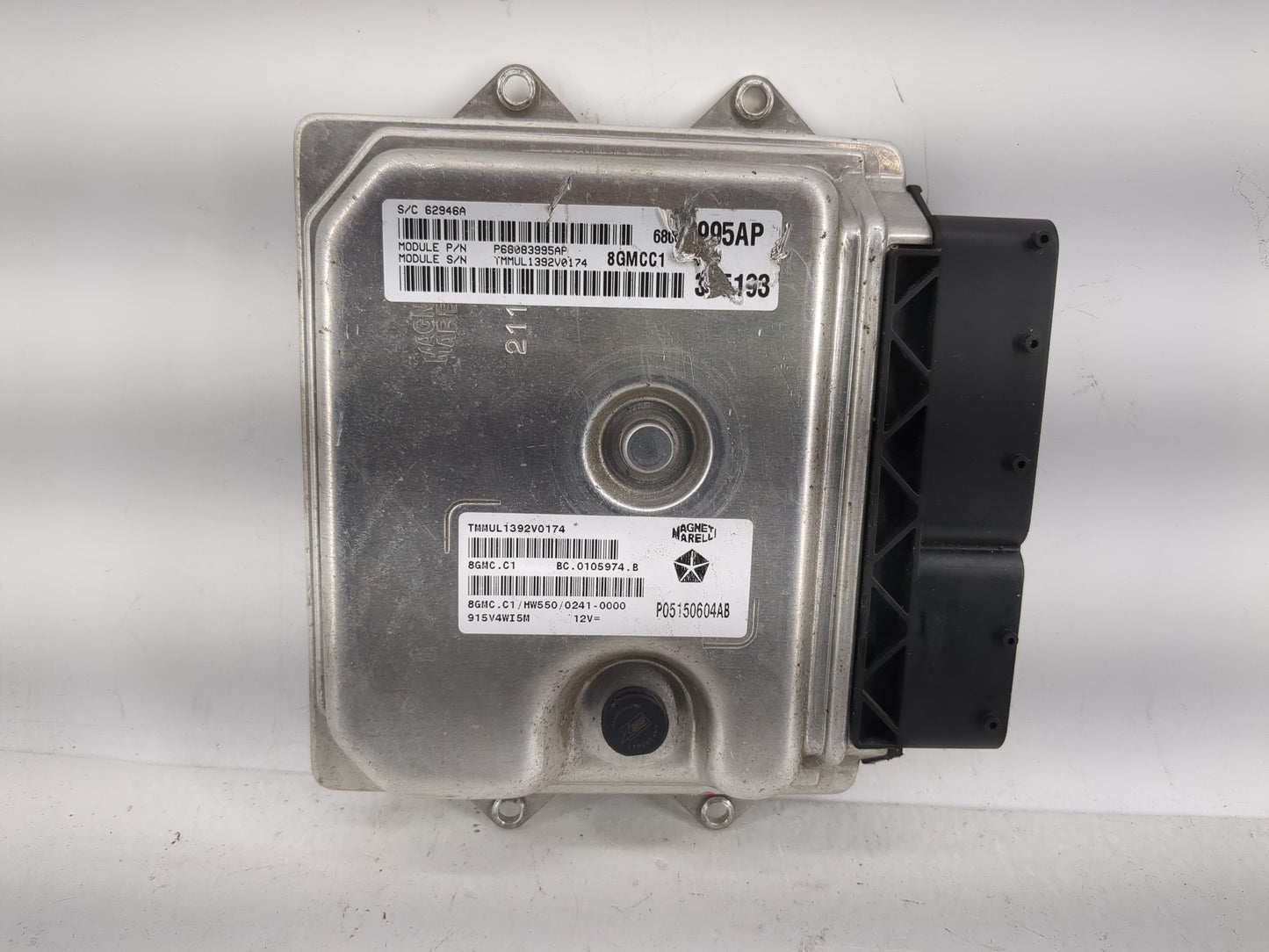 2018 Fiat 500 PCM Engine Control Computer ECU ECM PCU OEM P/N:P68083995AP Fits OEM Used Auto Parts - Oemusedautoparts1.com