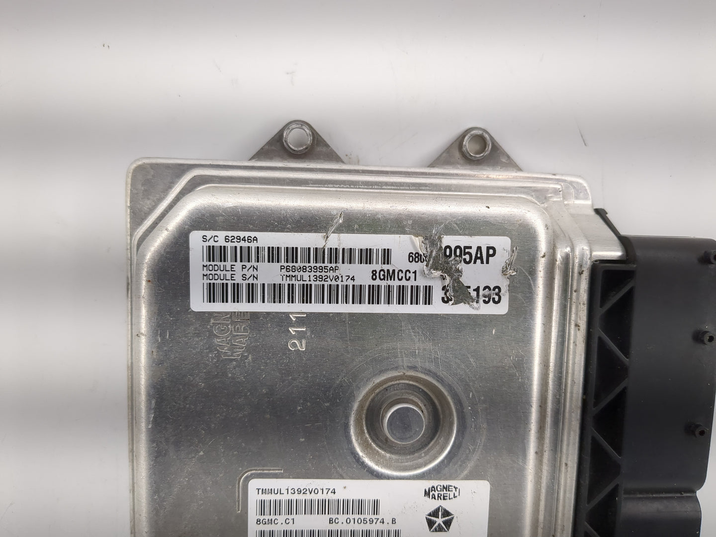 2018 Fiat 500 PCM Engine Control Computer ECU ECM PCU OEM P/N:P68083995AP Fits OEM Used Auto Parts - Oemusedautoparts1.com