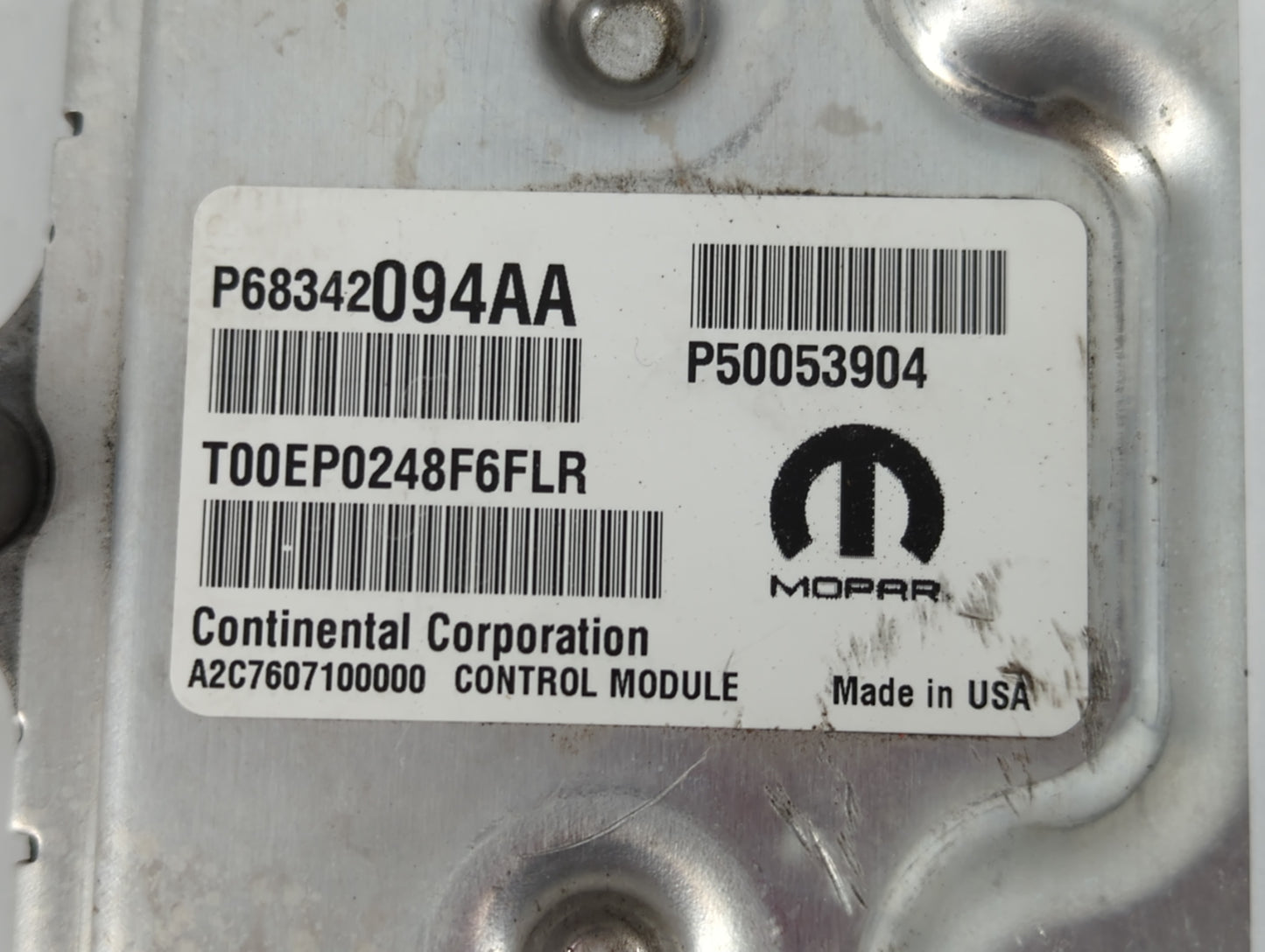 2018 Fiat 500 PCM Engine Control Computer ECU ECM PCU OEM P/N:P68342094AA Fits OEM Used Auto Parts - Oemusedautoparts1.com