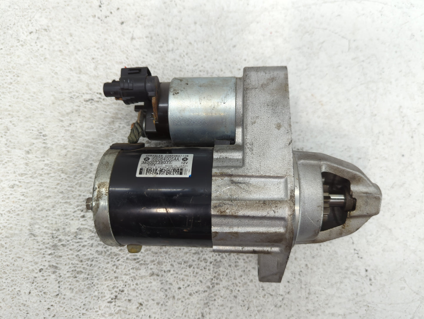 2018 Fiat 500 Car Starter Motor Solenoid OEM P/N:M000T39071 68084005AA Fits OEM Used Auto Parts - Oemusedautoparts1.com