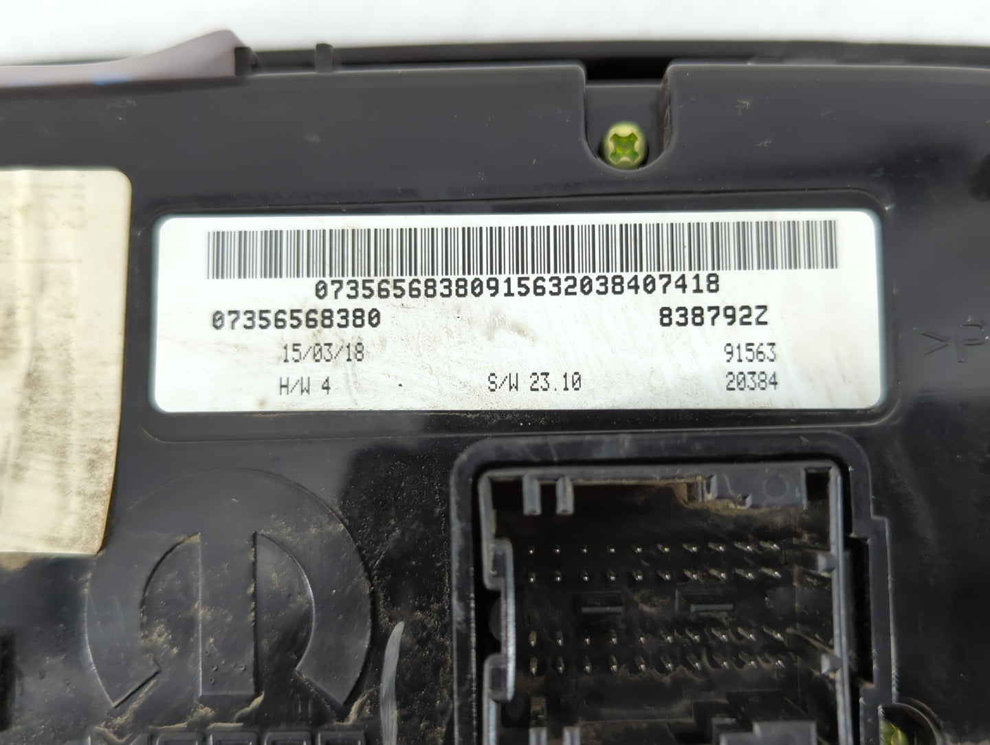 2018 Fiat 500 Climate Control Module Temperature AC/Heater Replacement P/N:07356568380 Fits OEM Used Auto Parts - Oemusedaut