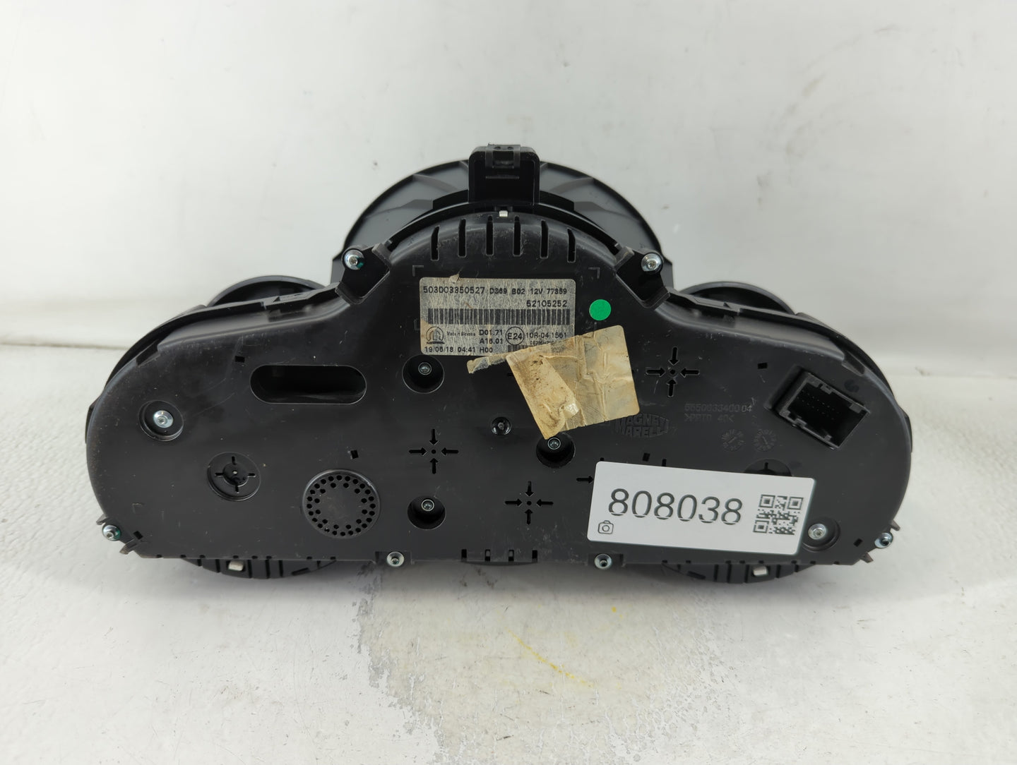 2018 Fiat 500 Instrument Cluster Speedometer Gauges P/N:52105252 Fits OEM Used Auto Parts - Oemusedautoparts1.com