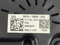 2018-2019 Ford Ecosport Instrument Cluster Speedometer Gauges P/N:B633034F0 GN15-10849-DEH Fits Fits 2018 2019 OEM Used Auto