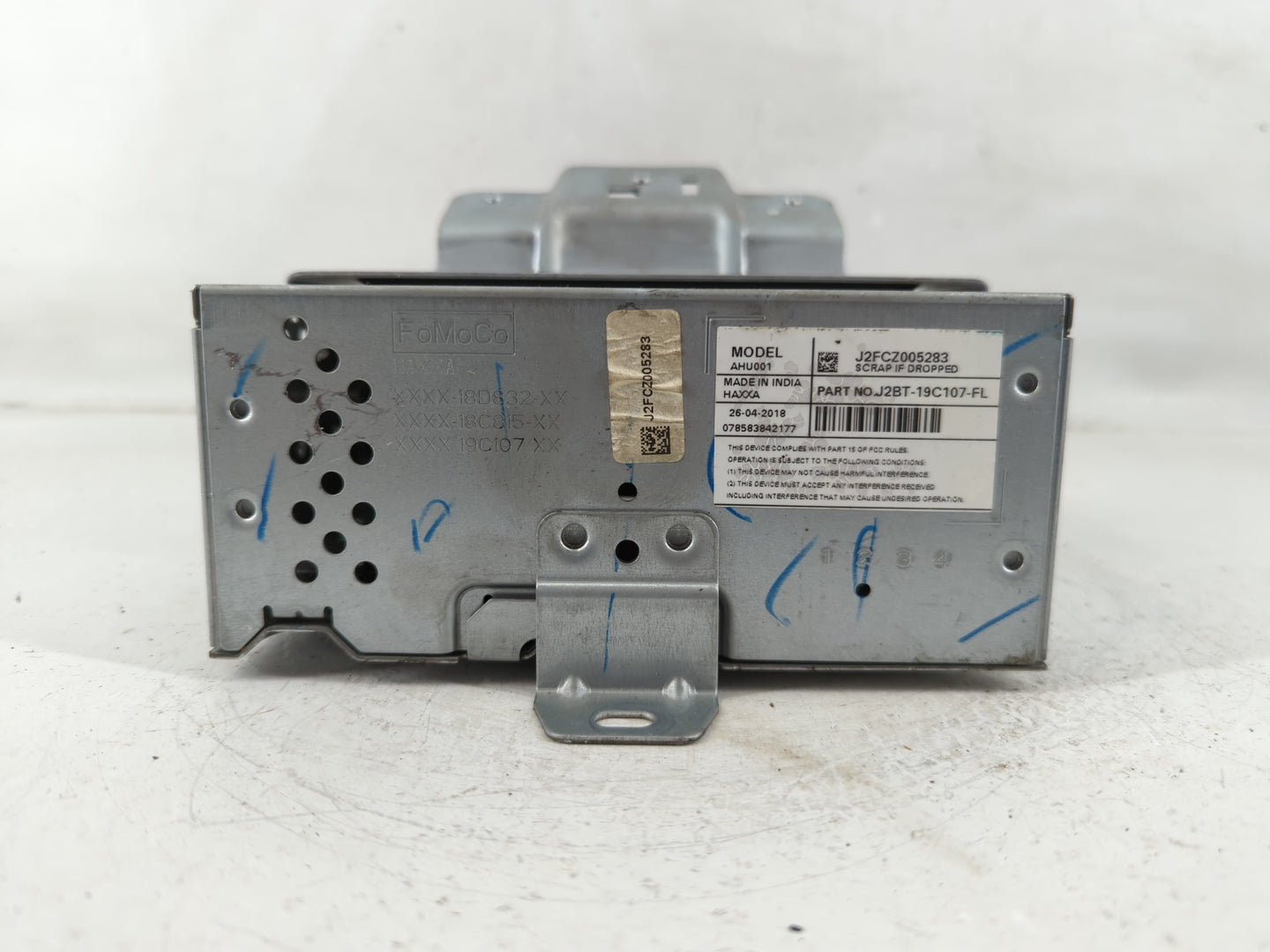2018-2020 Ford Ecosport Radio AM FM Cd Player Receiver Replacement P/N:J2BT 19C107 FL Fits Fits 2018 2019 2020 OEM Used Auto