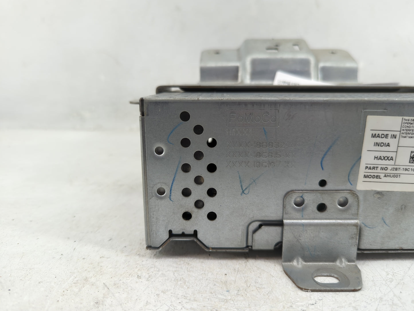 2018-2019 Ford Ecosport Radio AM FM Cd Player Receiver Replacement P/N:J2BT-19C107-HL Fits Fits 2018 2019 OEM Used Auto Part