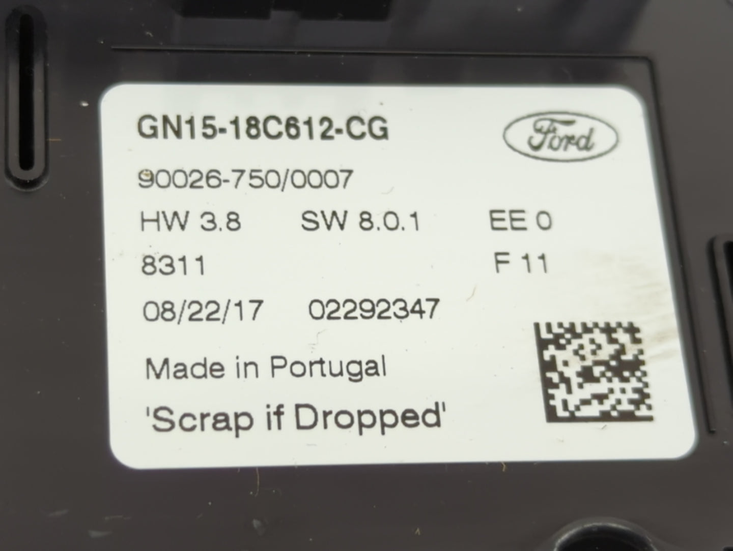 2018-2020 Ford Ecosport Climate Control Module Temperature AC/Heater Replacement P/N:GN15-18C612-CG Fits Fits 2018 2019 2020