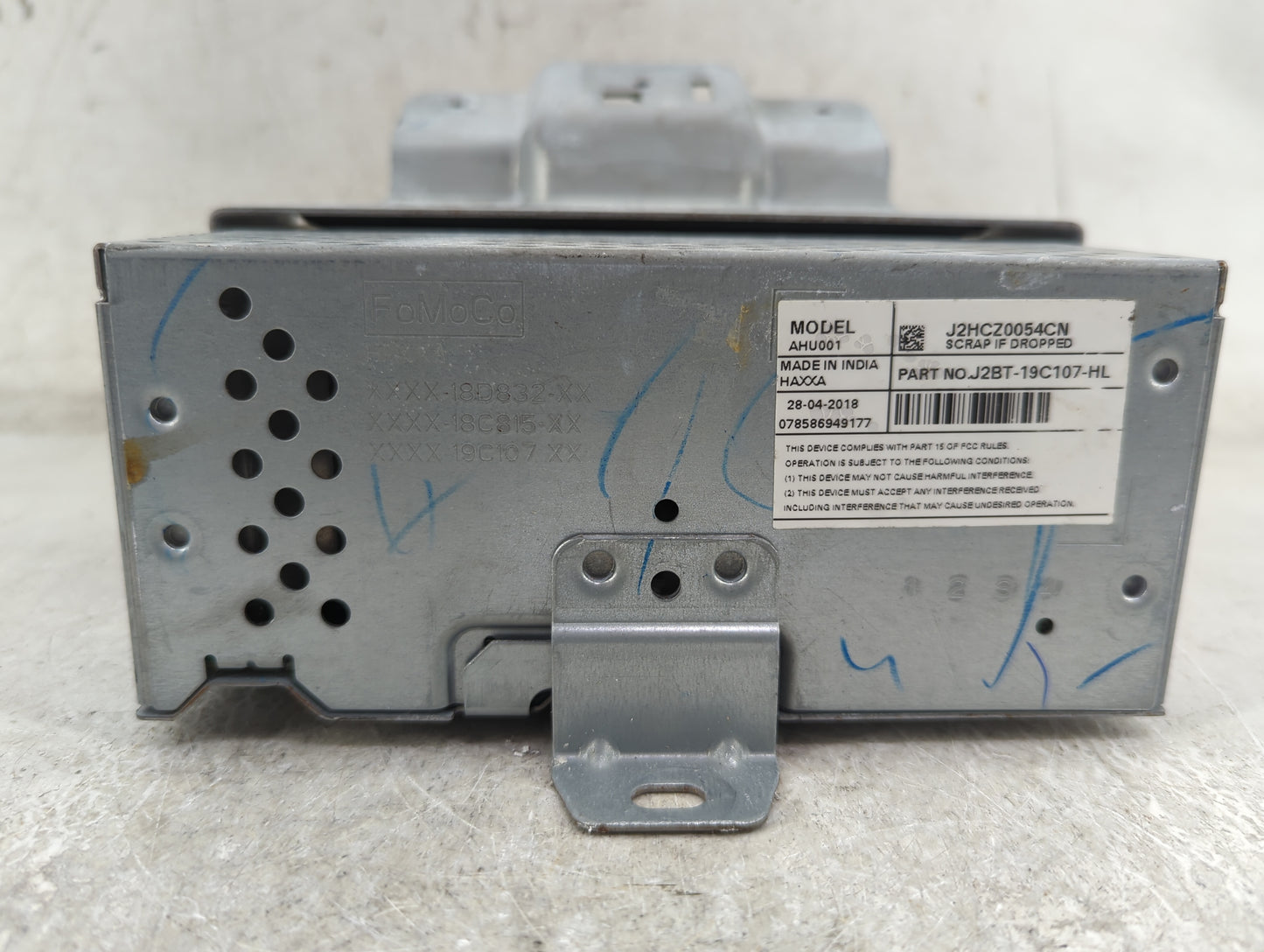 2018-2022 Ford Ecosport Radio AM FM Cd Player Receiver Replacement P/N:J2BT-19C107-HL Fits Fits 2018 2019 2020 2021 2022 OEM