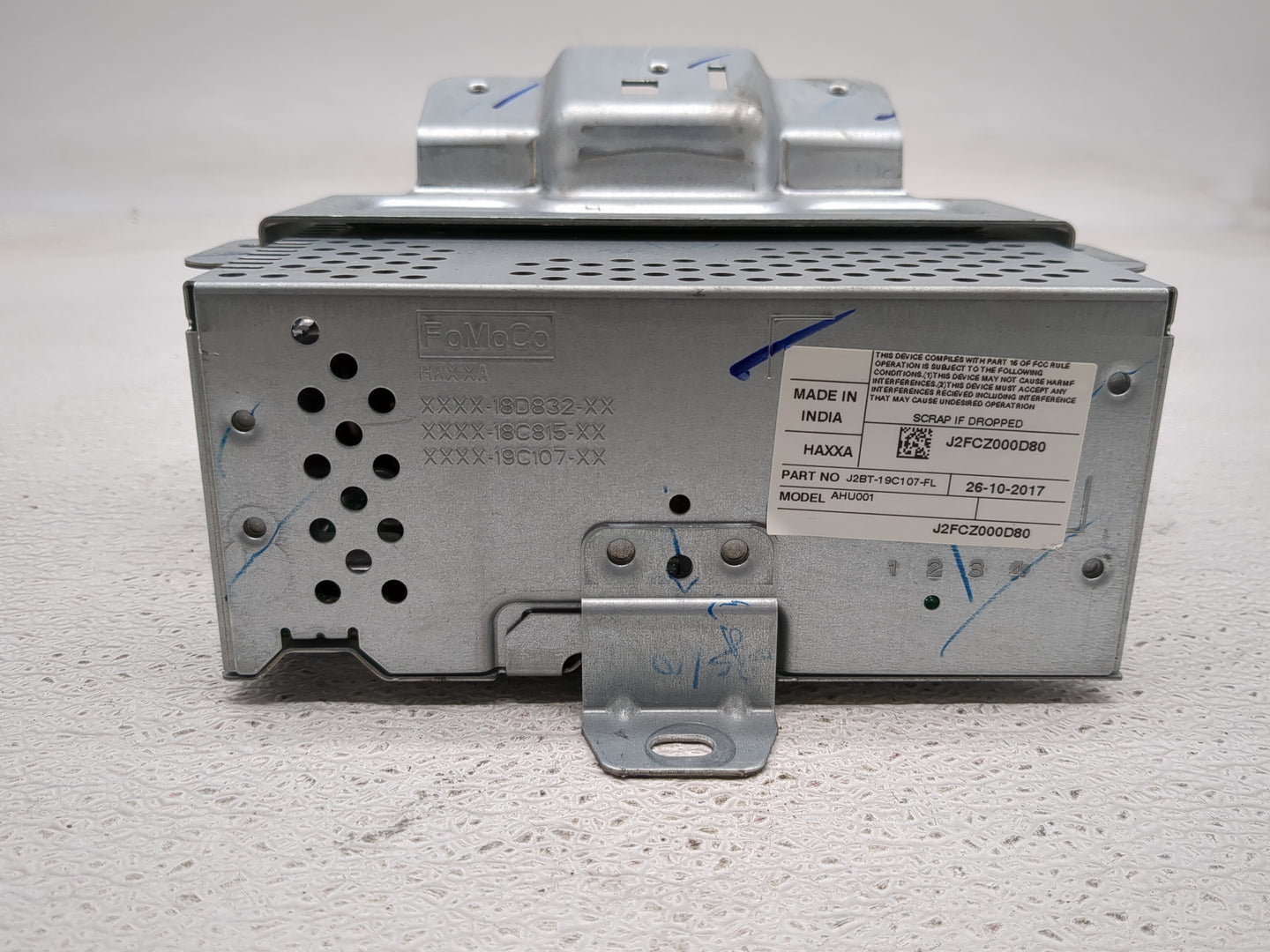 2018-2022 Ford Ecosport Radio AM FM Cd Player Receiver Replacement P/N:J2BT-19C107-FL Fits Fits 2018 2019 2020 2021 2022 OEM