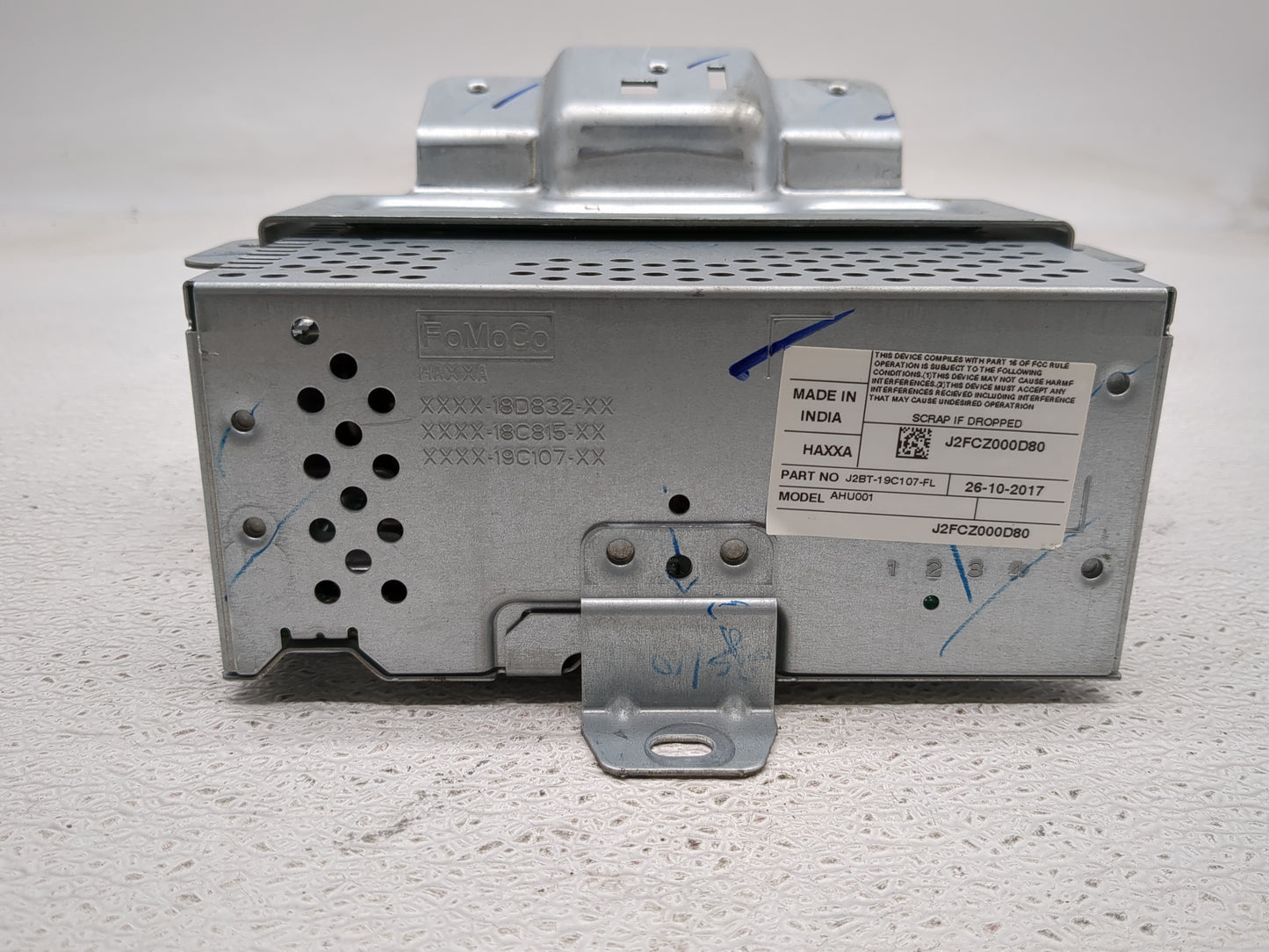 2018-2022 Ford Ecosport Radio AM FM Cd Player Receiver Replacement P/N:J2BT-19C107-FL Fits Fits 2018 2019 2020 2021 2022 OEM