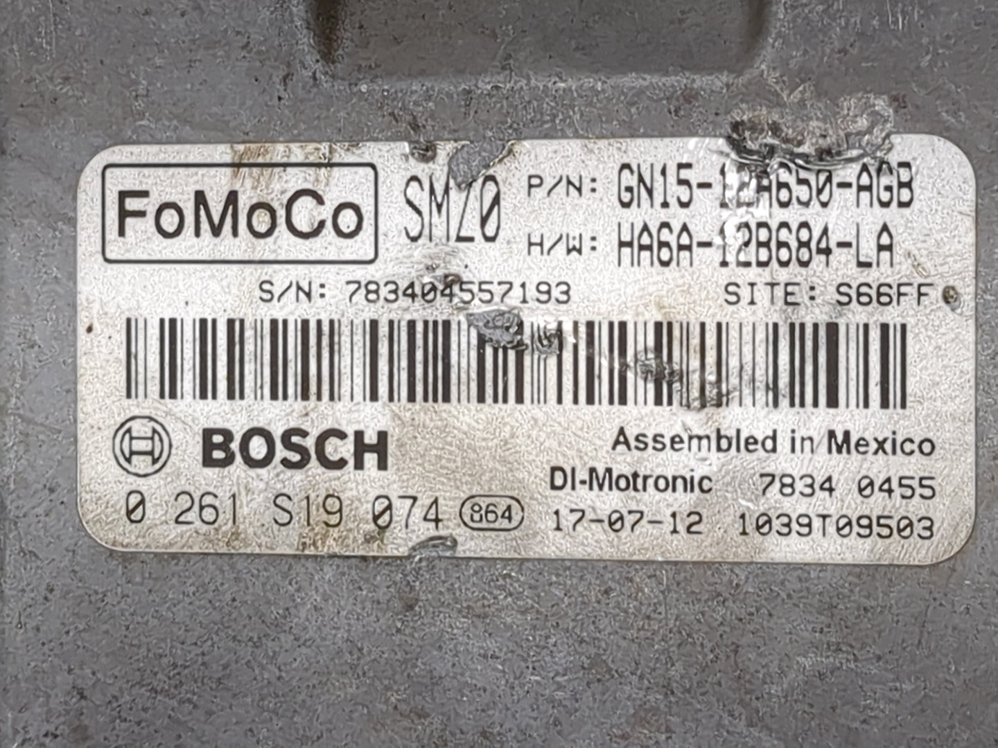 2018-2021 Ford Ecosport PCM Engine Control Computer ECU ECM PCU OEM P/N:GN15-12A650-AGB HA6A-12B684-LA Fits OEM Used Auto Pa