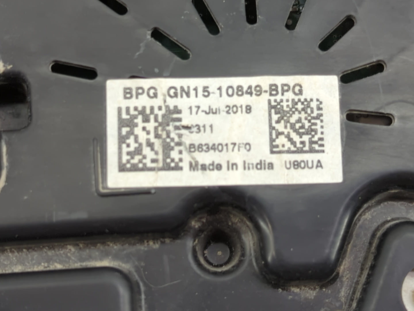 2018-2019 Ford Ecosport Instrument Cluster Speedometer Gauges P/N:GN15-10849-BPG Fits Fits 2018 2019 OEM Used Auto Parts - O