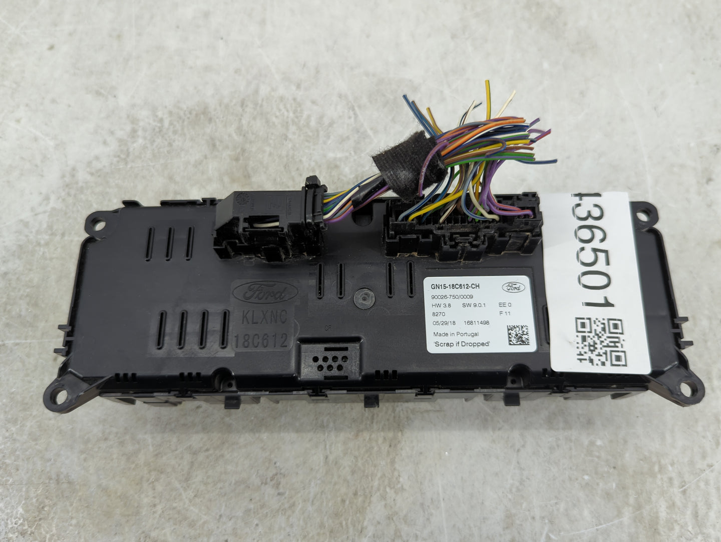 2018-2020 Ford Ecosport Climate Control Module Temperature AC/Heater Replacement P/N:GN15-18C612-CH Fits Fits 2018 2019 2020
