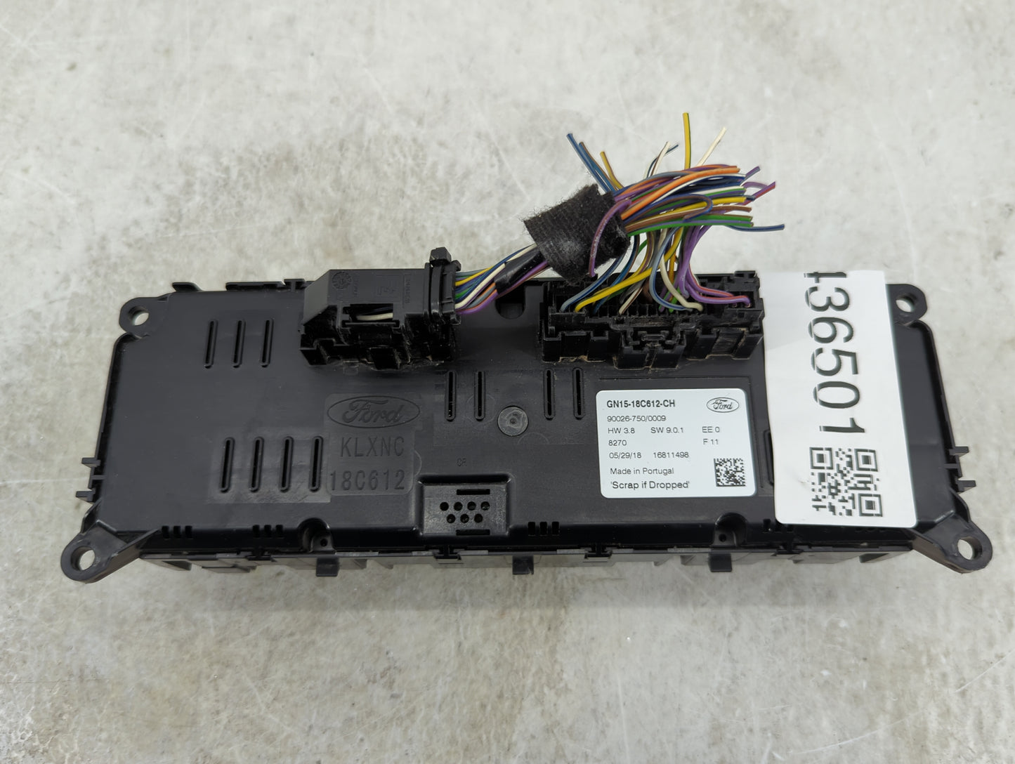2018-2020 Ford Ecosport Climate Control Module Temperature AC/Heater Replacement P/N:GN15-18C612-CH Fits Fits 2018 2019 2020
