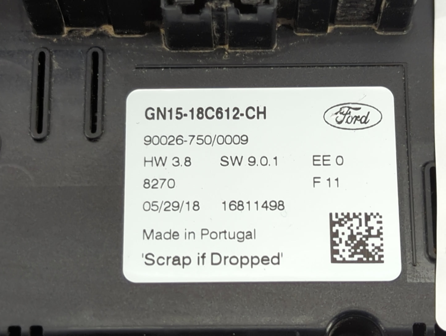 2018-2020 Ford Ecosport Climate Control Module Temperature AC/Heater Replacement P/N:GN15-18C612-CH Fits Fits 2018 2019 2020