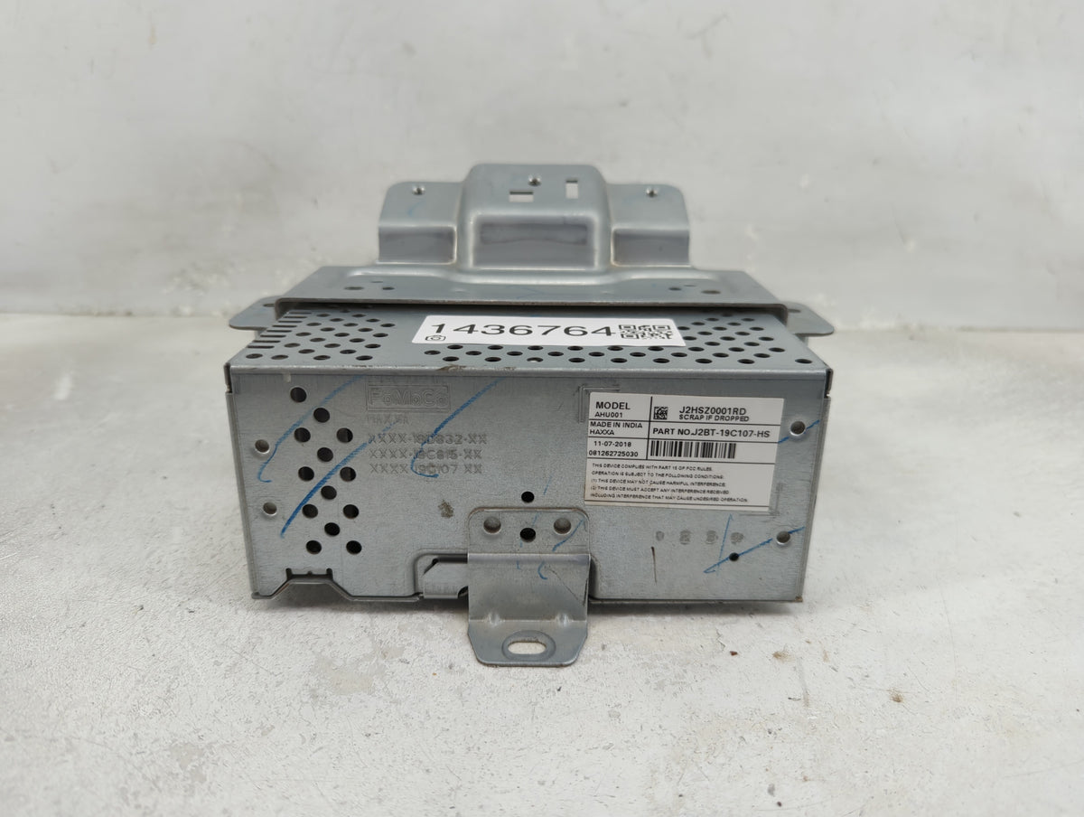 2018-2019 Ford Ecosport Radio AM FM Cd Player Receiver Replacement P/N:J2BT-19C107-HS Fits 2018 2019 OEM Used Auto Parts - O