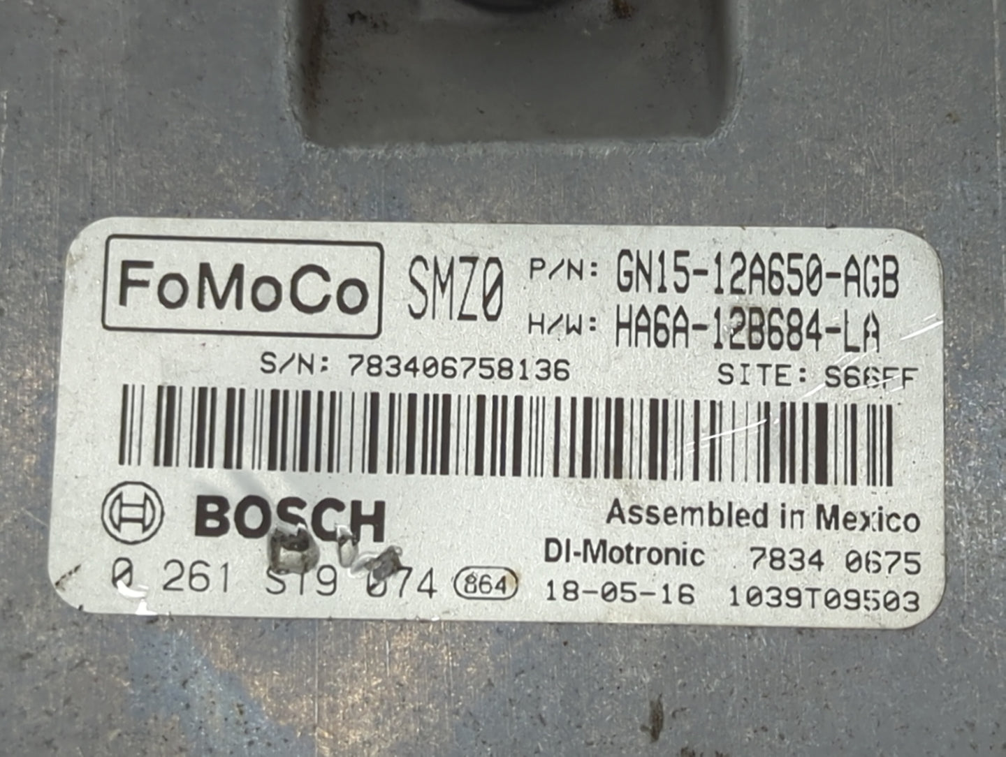 2018-2021 Ford Ecosport PCM Engine Control Computer ECU ECM PCU OEM P/N:GN15-12A650-AGB HA6A-12B684-LA Fits OEM Used Auto Pa