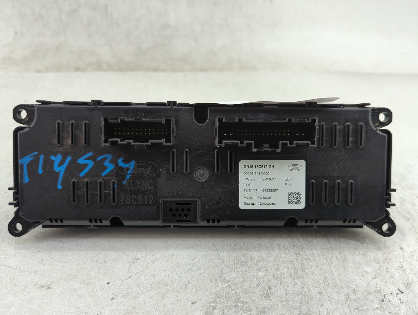 2018-2020 Ford Ecosport Climate Control Module Temperature AC/Heater Replacement P/N:GN15-18C612-GH Fits Fits 2018 2019 2020
