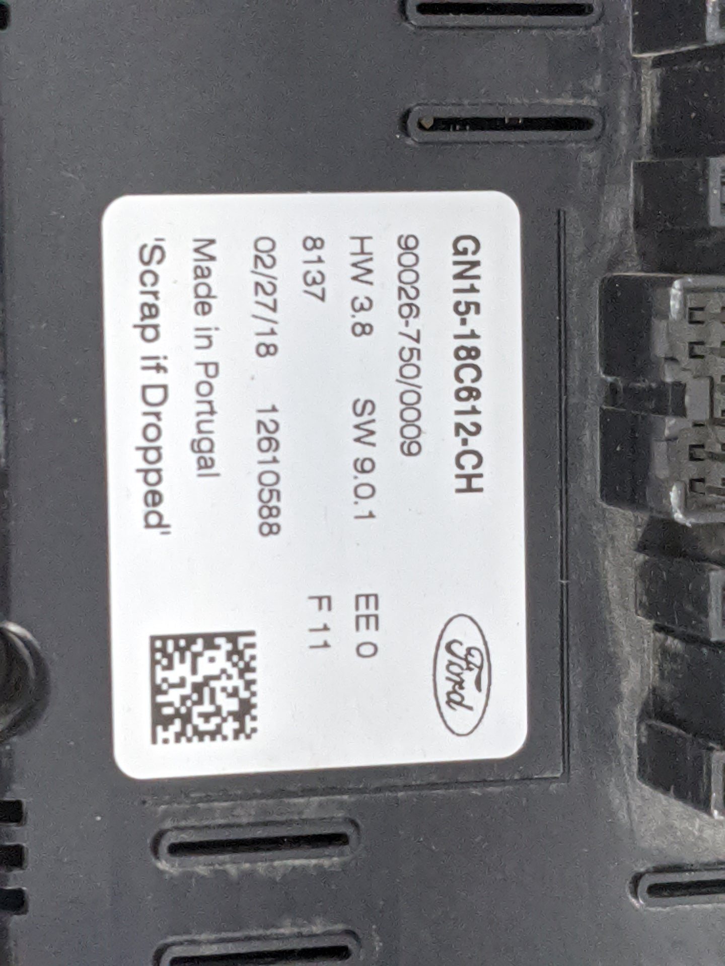 2018-2020 Ford Ecosport Climate Control Module Temperature AC/Heater Replacement P/N:GN15-18C612-CH Fits Fits 2018 2019 2020
