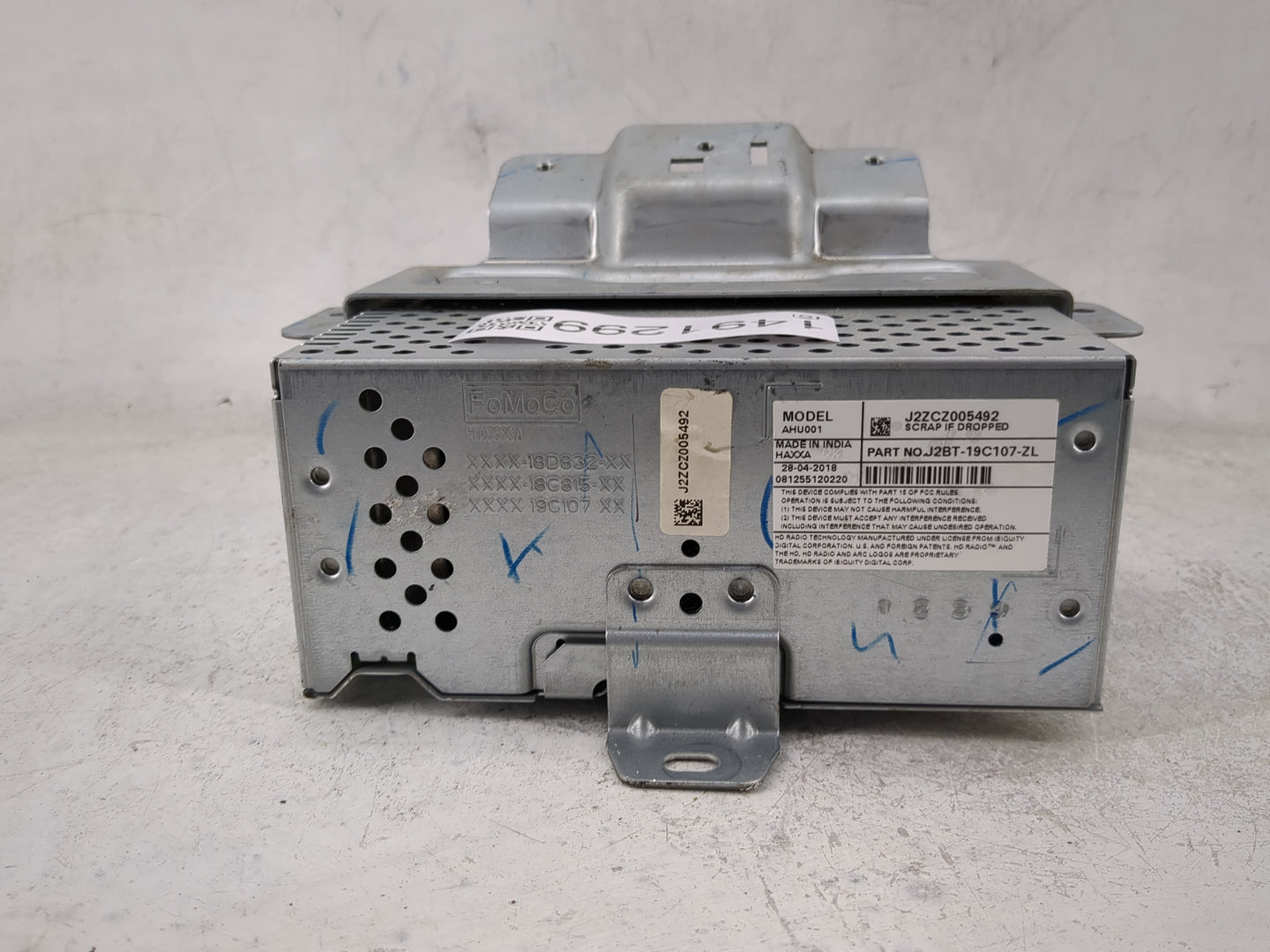 2018-2019 Ford Ecosport Radio AM FM Cd Player Receiver Replacement P/N:J2BT-19C107-ZL J2ZCZ005492, AHU001 Fits Fits 2018 201