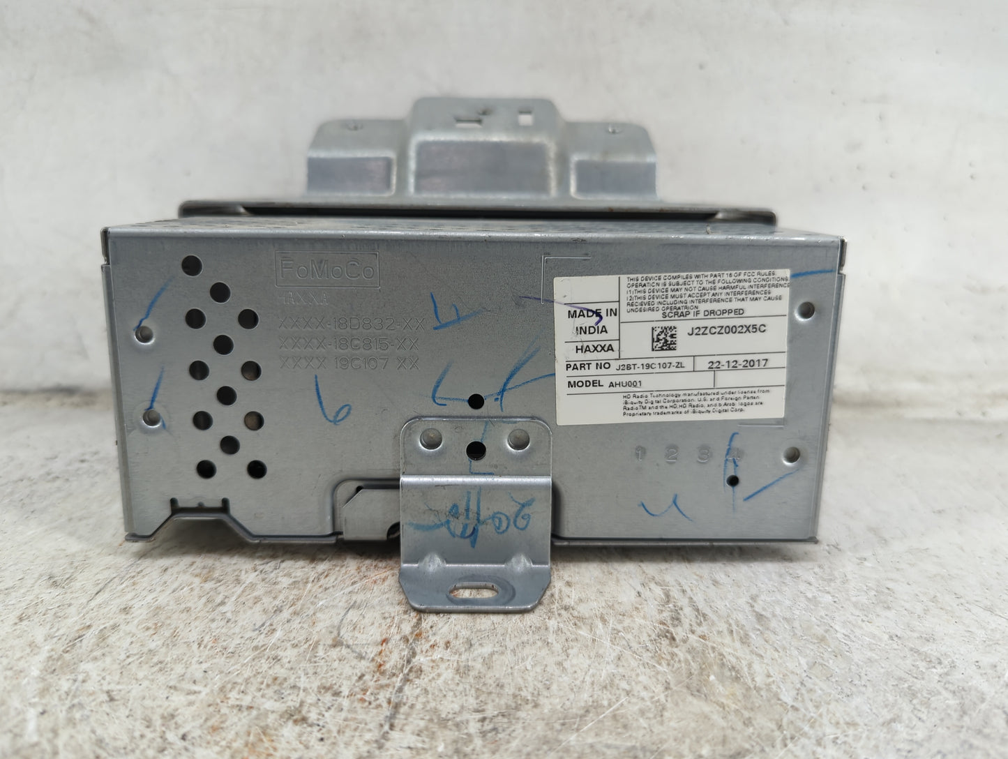 2018-2022 Ford Ecosport Radio AM FM Cd Player Receiver Replacement P/N:J2BT-19C107-ZL AHU001 Fits Fits 2018 2019 2020 2021 2