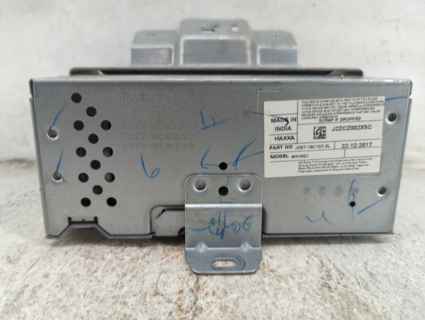 2018-2022 Ford Ecosport Radio AM FM Cd Player Receiver Replacement P/N:J2BT-19C107-ZL AHU001 Fits Fits 2018 2019 2020 2021 2