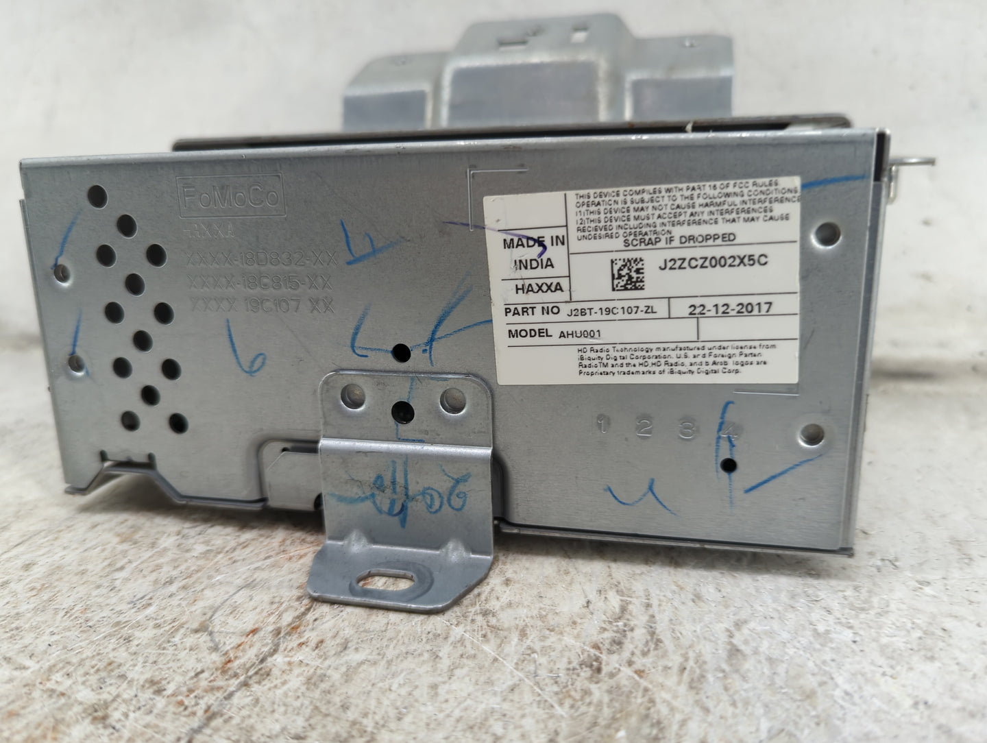 2018-2022 Ford Ecosport Radio AM FM Cd Player Receiver Replacement P/N:J2BT-19C107-ZL AHU001 Fits Fits 2018 2019 2020 2021 2
