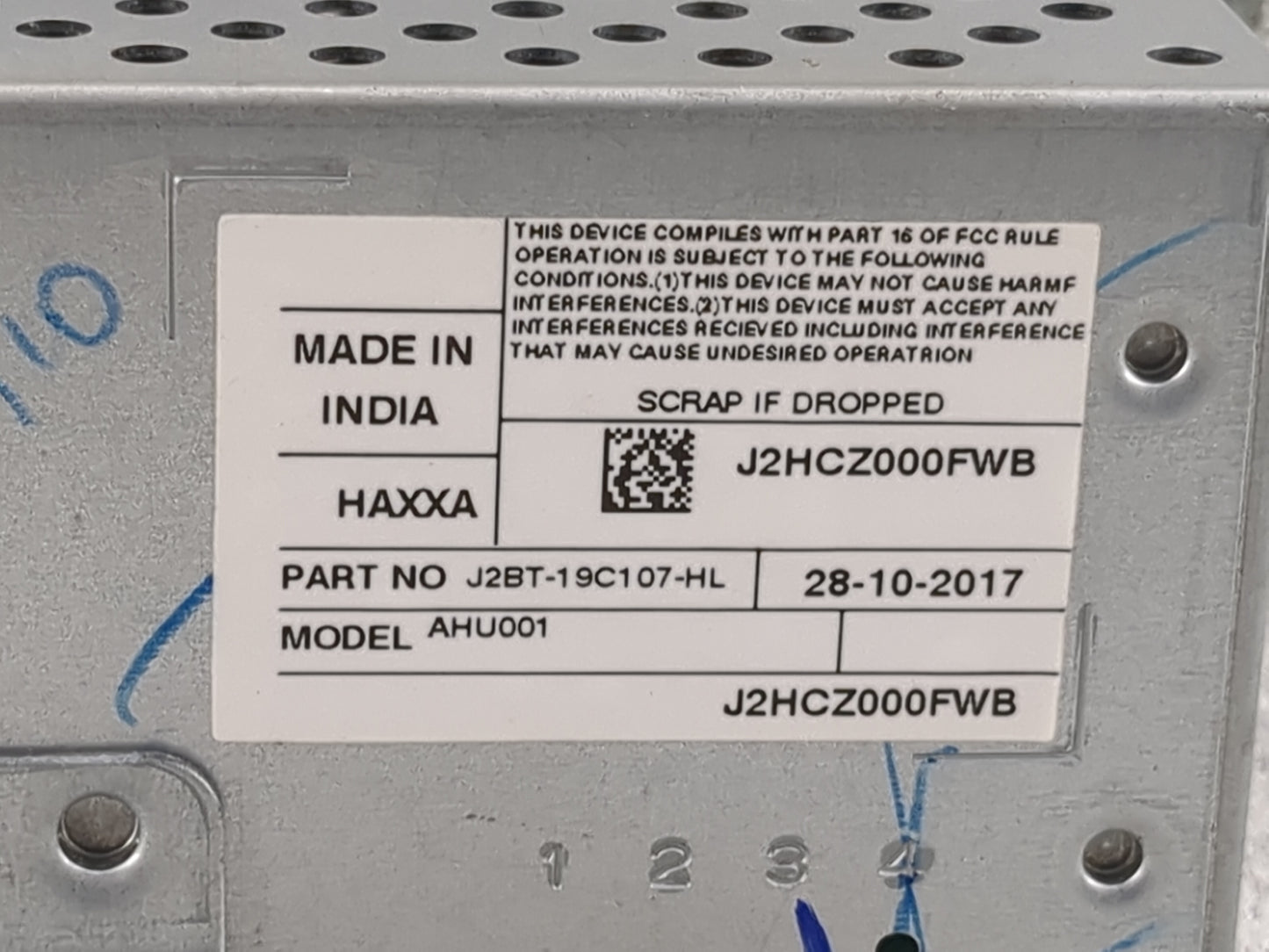 2018-2019 Ford Ecosport Radio AM FM Cd Player Receiver Replacement P/N:J2BT-19C107-HL J2HCZ000FWB, AHU001 Fits Fits 2018 201