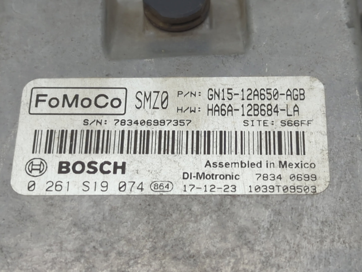 2018-2021 Ford Ecosport PCM Engine Control Computer ECU ECM PCU OEM P/N:JN15-12A650-BSA GN15-12A650-AGB Fits OEM Used Auto P