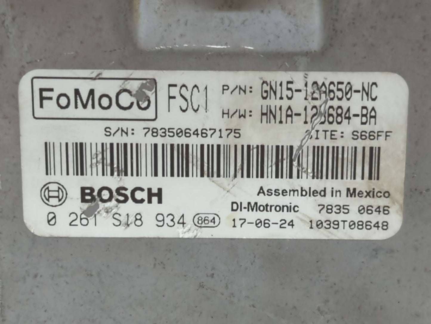 2018-2022 Ford Ecosport PCM Engine Control Computer ECU ECM PCU OEM P/N:GN15-12A650-NC Fits Fits 2018 2019 2020 2021 2022 OE