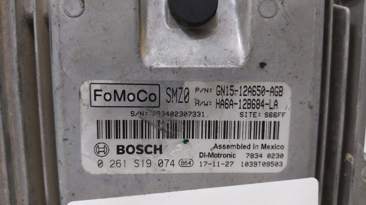 2018-2021 Ford Ecosport PCM Engine Control Computer ECU ECM PCU OEM P/N:GN15-12A650-AGB Fits 2018 2019 2020 2021 OEM Used Au