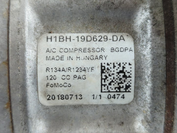 2018-2022 Ford Ecosport Air Conditioning A/c Ac Compressor Oem