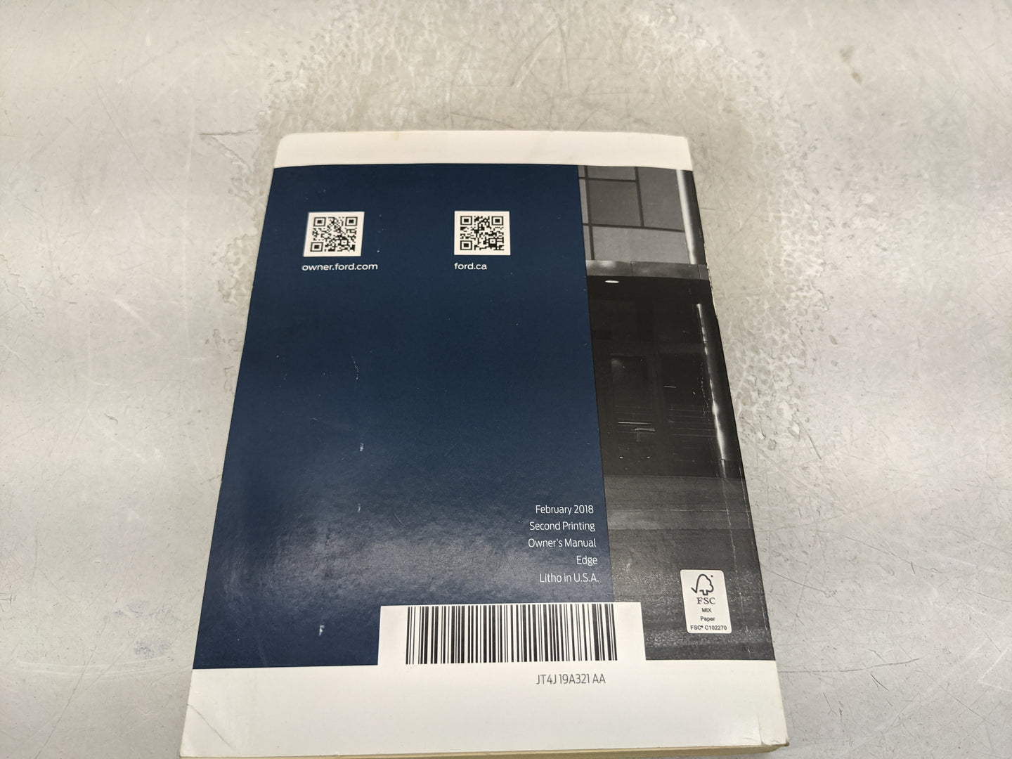 2018 Ford Edge Owners Manual Book Guide OEM Used Auto Parts - Oemusedautoparts1.com