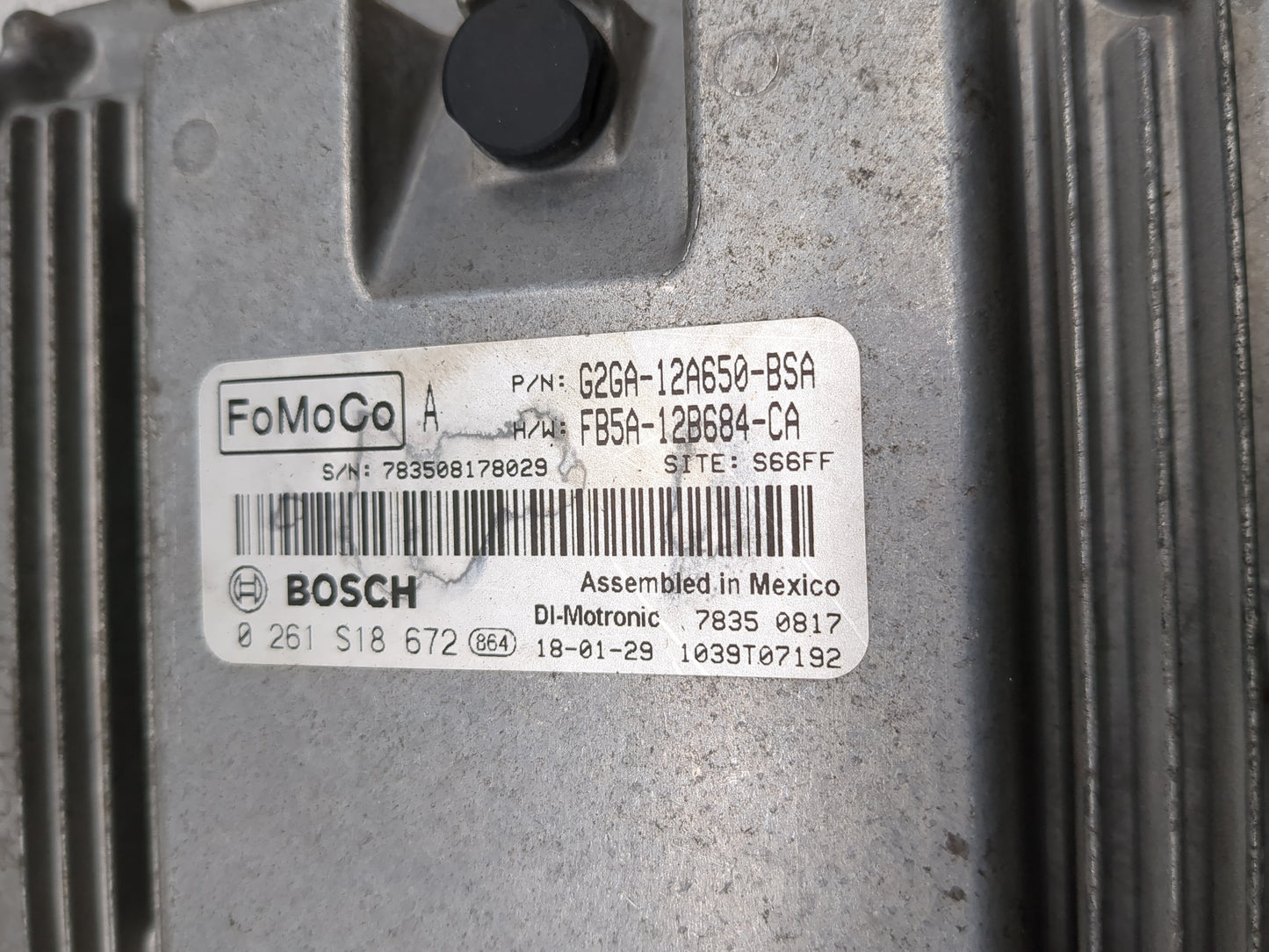 2015-2018 Ford Edge PCM Engine Control Computer ECU ECM PCU OEM P/N:G2GA-12A650-BSA FB5A-12B684-CA Fits OEM Used Auto Parts 