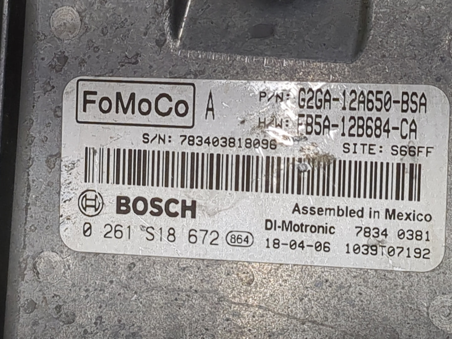 2015-2018 Ford Edge PCM Engine Control Computer ECU ECM PCU OEM P/N:FB5A-12B684-CA G2GA-12A650-BSA Fits OEM Used Auto Parts 