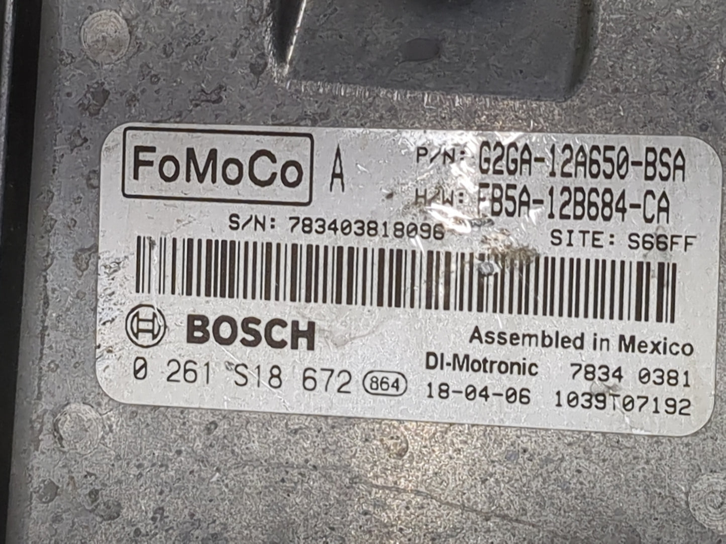 2015-2018 Ford Edge PCM Engine Control Computer ECU ECM PCU OEM P/N:FB5A-12B684-CA G2GA-12A650-BSA Fits OEM Used Auto Parts 
