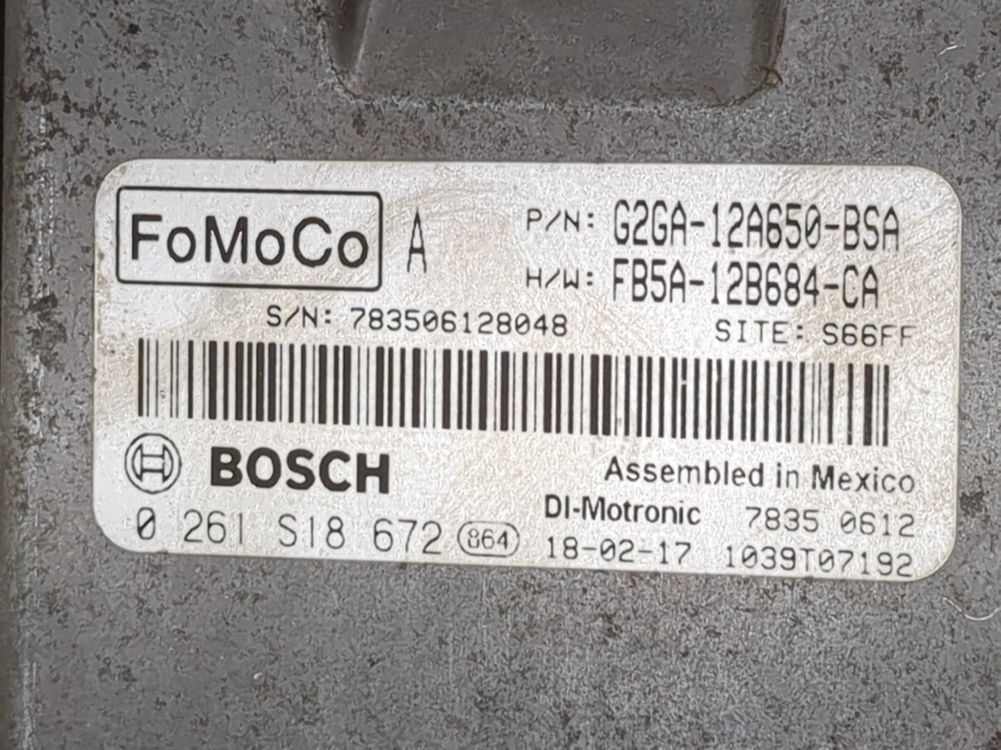 2015-2018 Ford Edge PCM Engine Control Computer ECU ECM PCU OEM P/N:FB5A-12B684-CA G2GA-12A650-BSA Fits OEM Used Auto Parts 